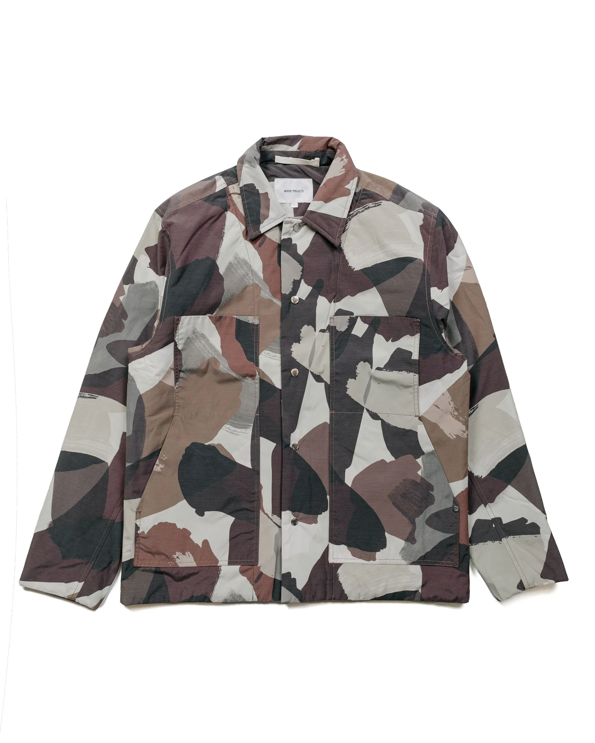 Norse Projects Pelle Camo Nylon Insulated Jacket Espresso sold by Lost & Found