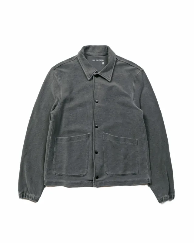 Save Khaki United American Twill Back Terry Snap Front Jacket Black made by Save Khaki United
