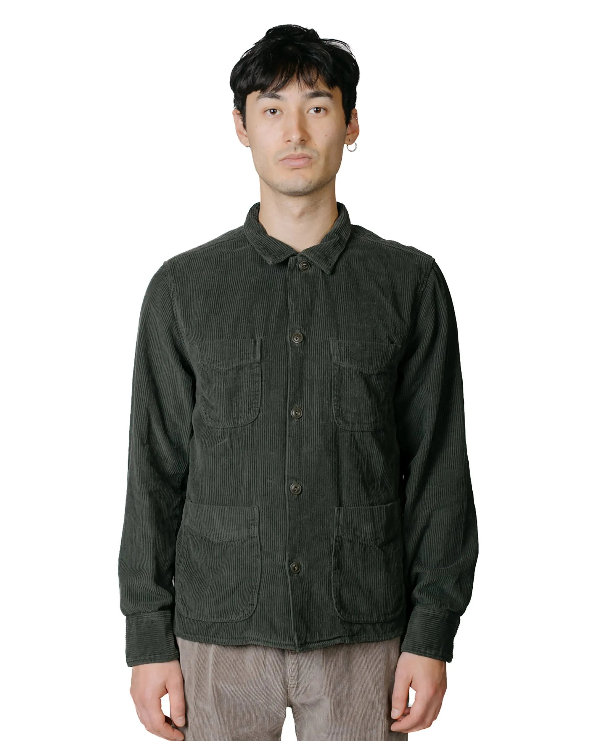 Save Khaki United Wide Wale Cord Camp Shirt Basil sold by Lost & Found product image thumbnail 2