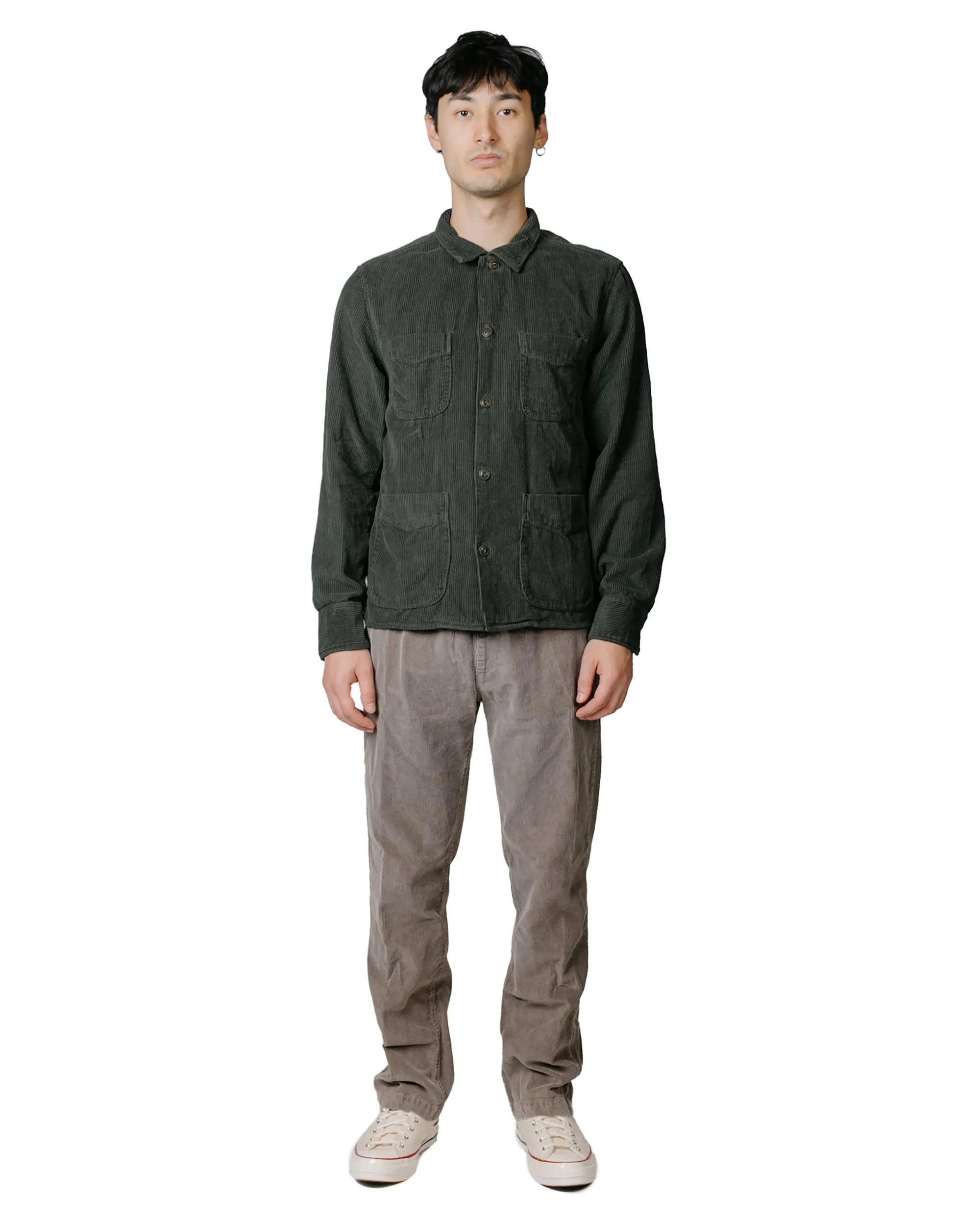 Save Khaki United Wide Wale Cord Camp Shirt Basil sold by Lost & Found product image thumbnail 4