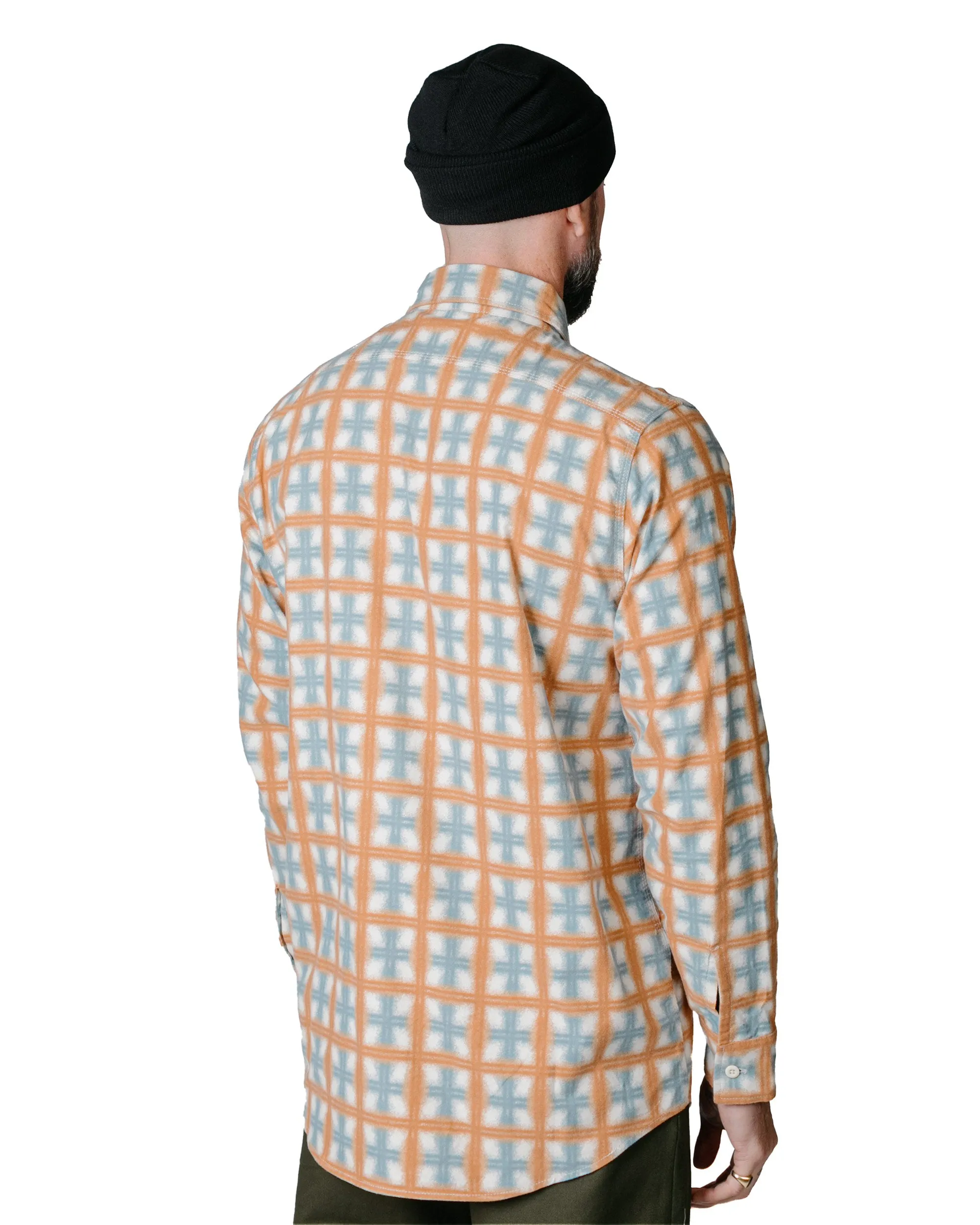 Randy's Garments 3-Pocket Work Shirt Brushed Poplin Stencil Plaid Natural sold by Lost & Found product image thumbnail 3