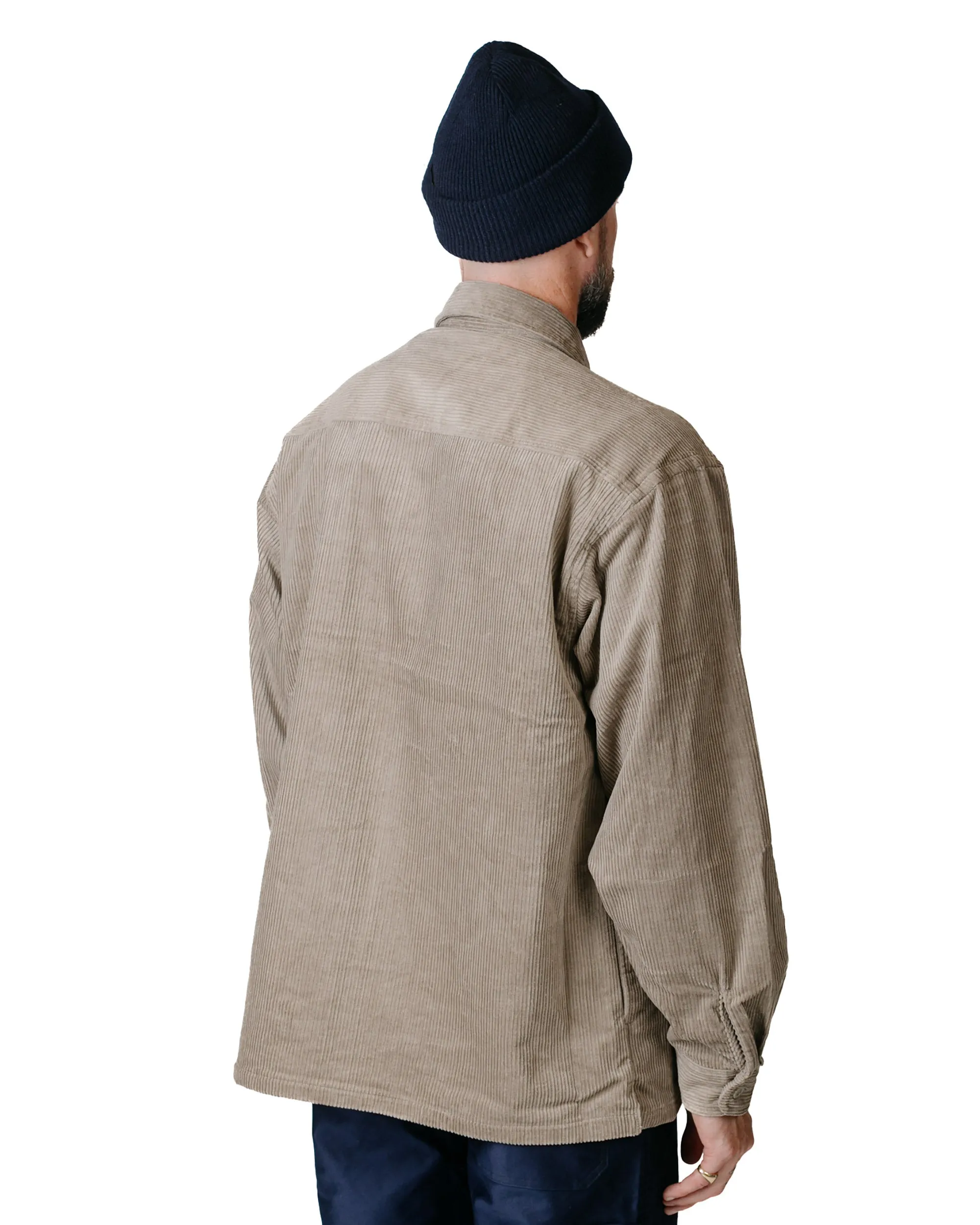 Danton Corduroy Zip Shirt Blouson Taupe Grey sold by Lost & Found product image thumbnail 3