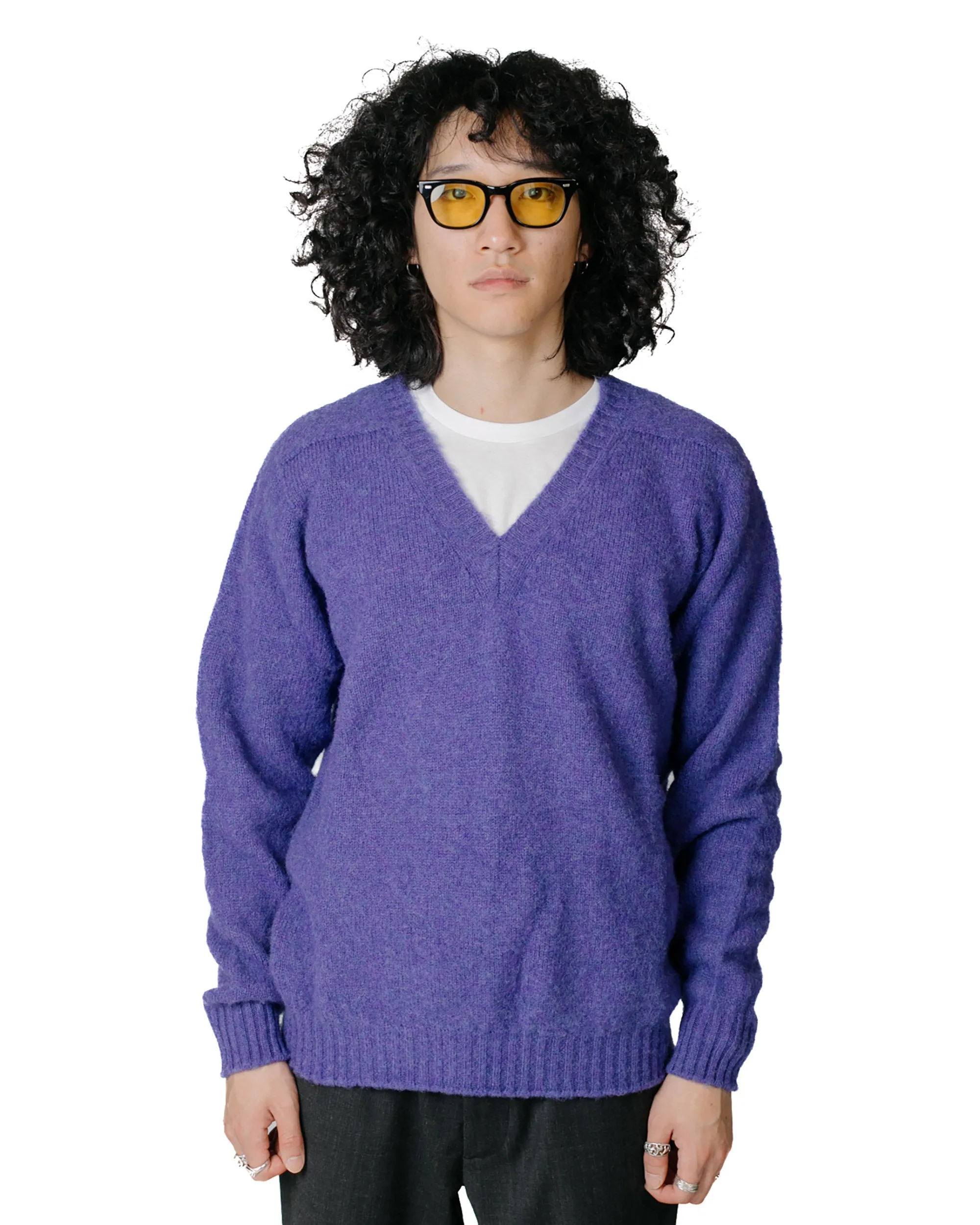 Howlin' Shaggy Bear V Neck Violet Dreams sold by Lost & Found product image thumbnail 2