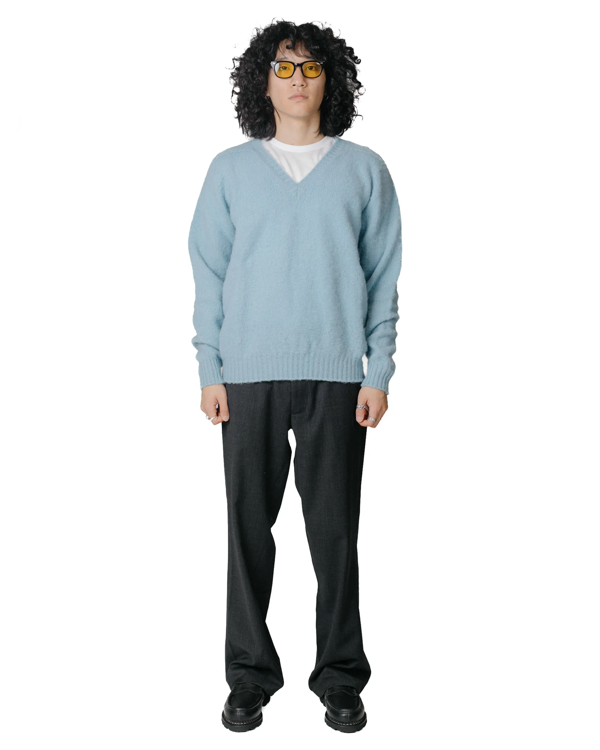 Howlin' Shaggy Bear V Neck Soft Blue sold by Lost & Found product image thumbnail 4