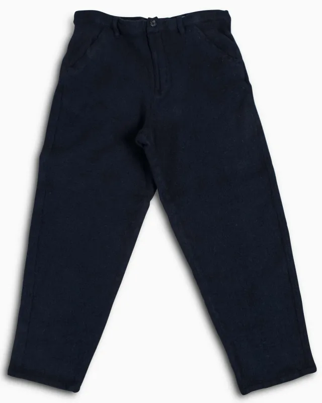 Comme des Garçons SHIRT Boiled Wool Pants Navy sold by Lost & Found
