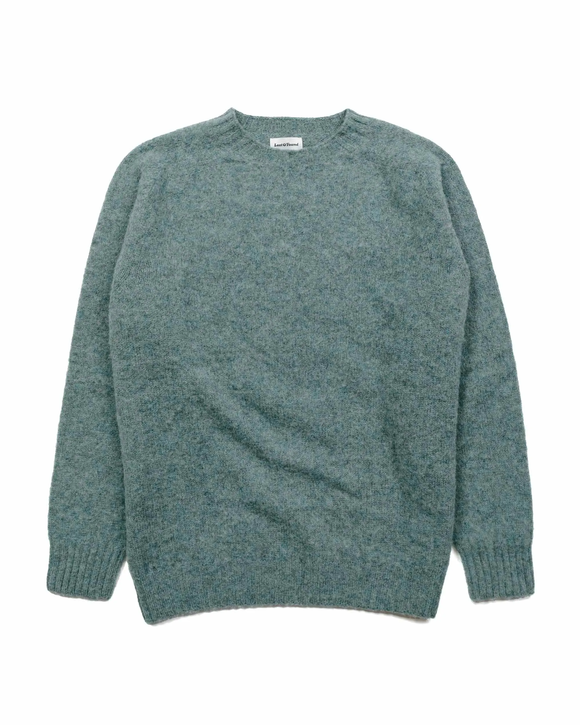 Lost & Found Shaggy Sweater Graphite Green sold by Lost & Found