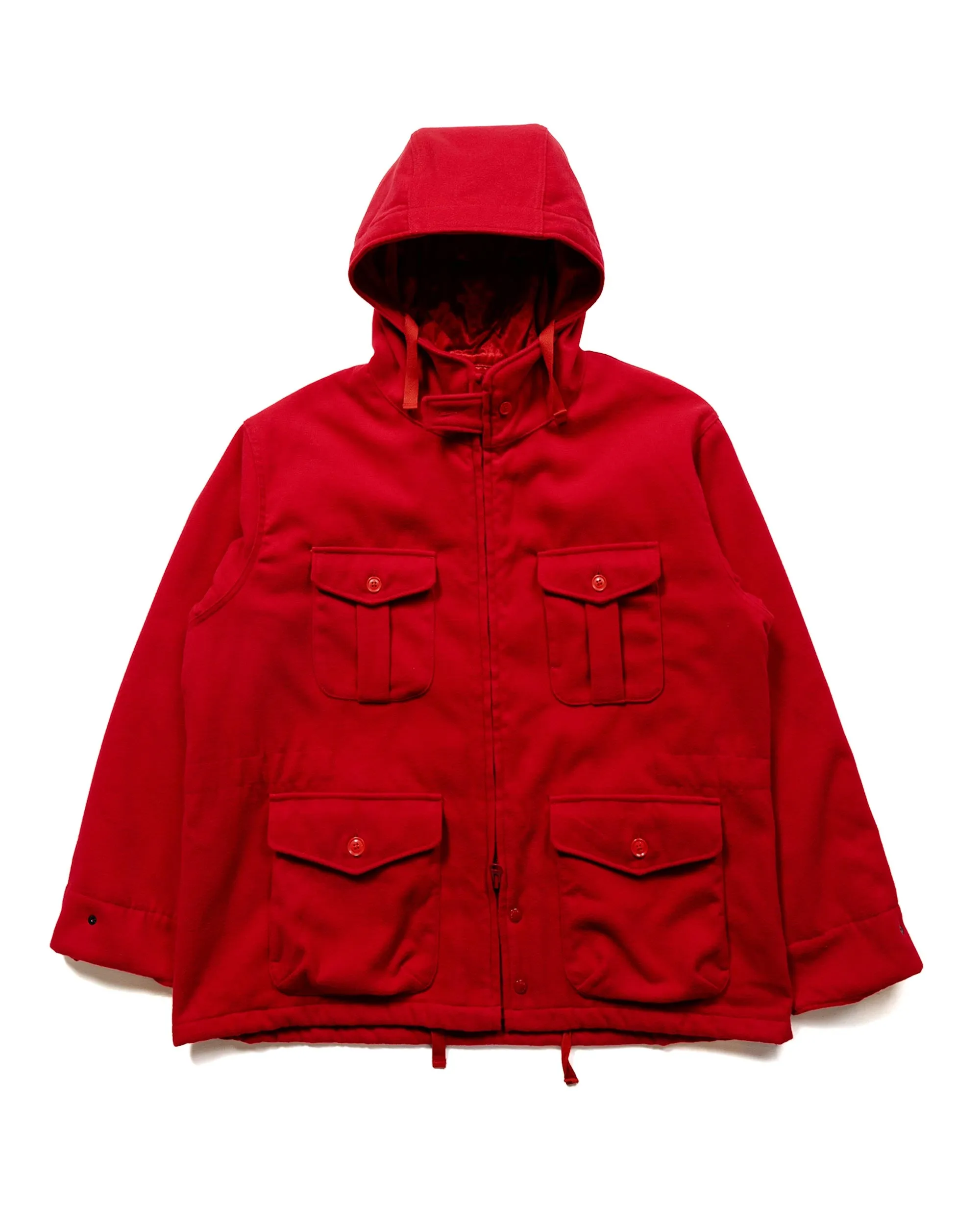 Engineered Garments SAS Jacket Red Fake Poly Fake Melton sold by Lost & Found