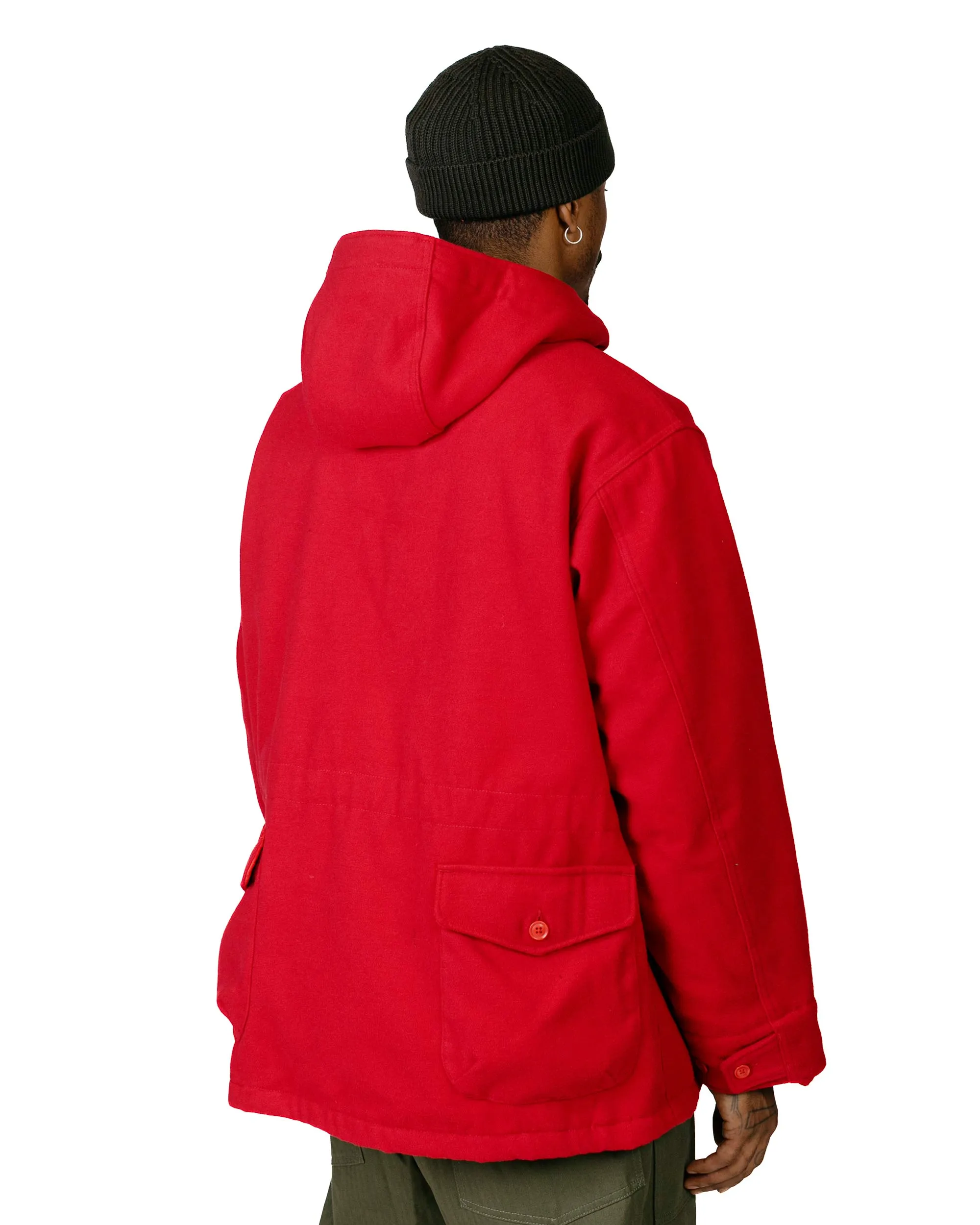 Engineered Garments SAS Jacket Red Fake Poly Fake Melton sold by Lost & Found product image thumbnail 3