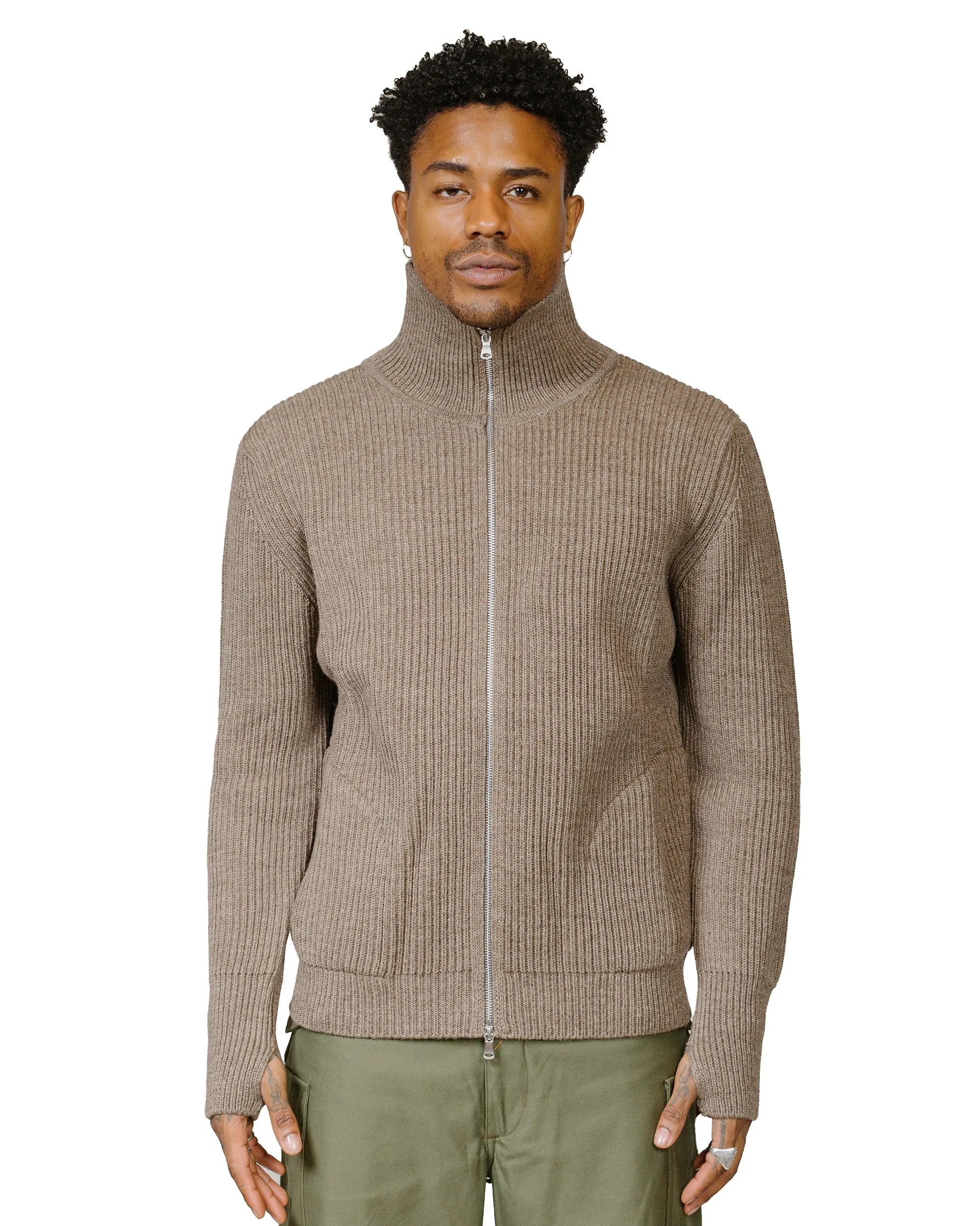 Andersen-Andersen Navy Full-Zip Pockets Natural Taupe sold by Lost & Found product image thumbnail 2