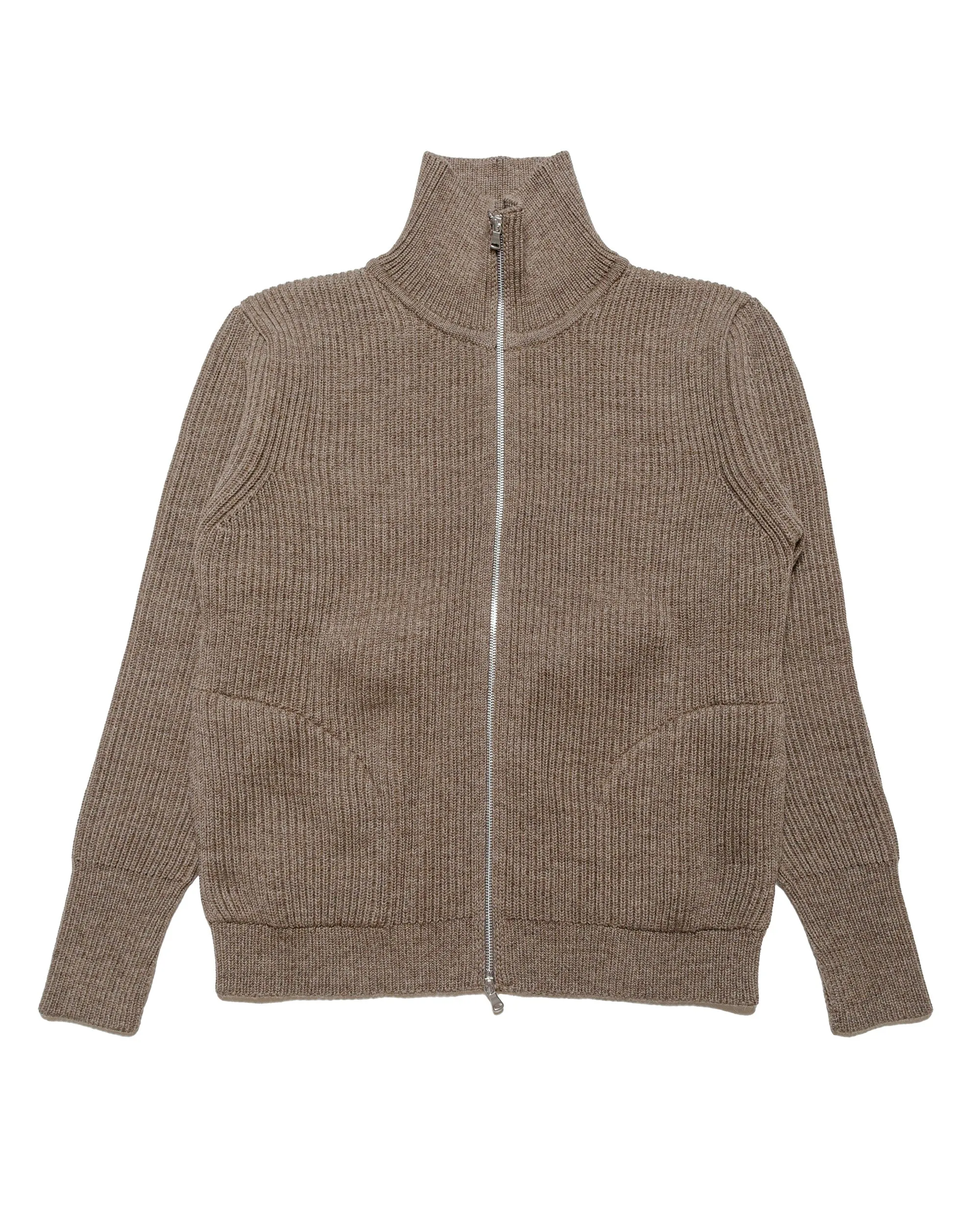 Andersen-Andersen Navy Full-Zip Pockets Natural Taupe sold by Lost & Found
