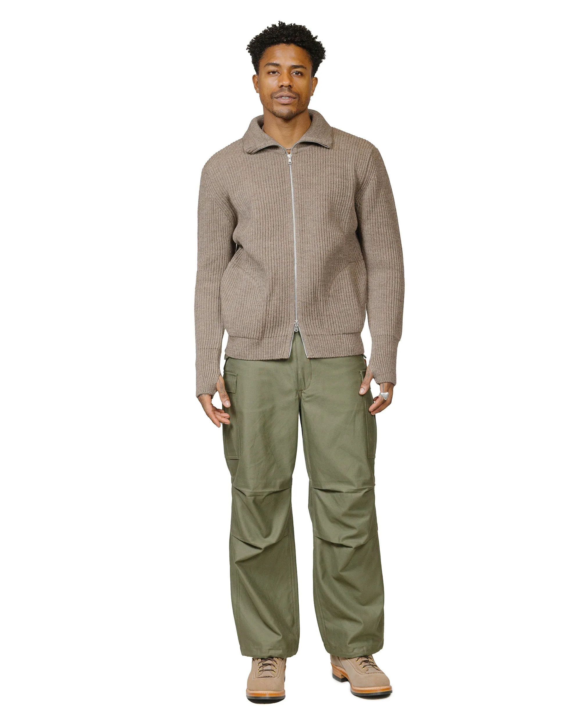 Andersen-Andersen Navy Full-Zip Pockets Natural Taupe sold by Lost & Found product image thumbnail 4