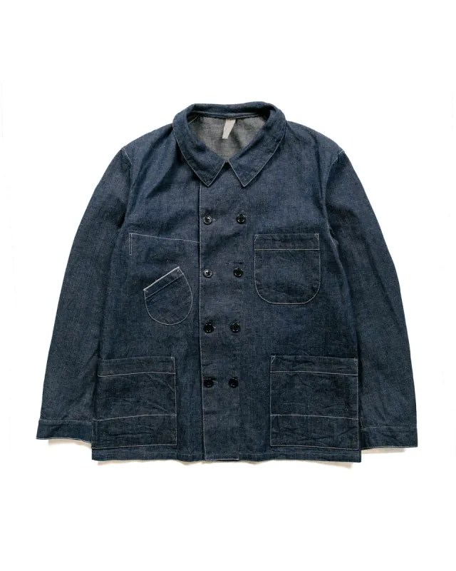 Cohérence Kees 10oz Logger Selvedge Denim Jacket Indigo sold by Lost & Found