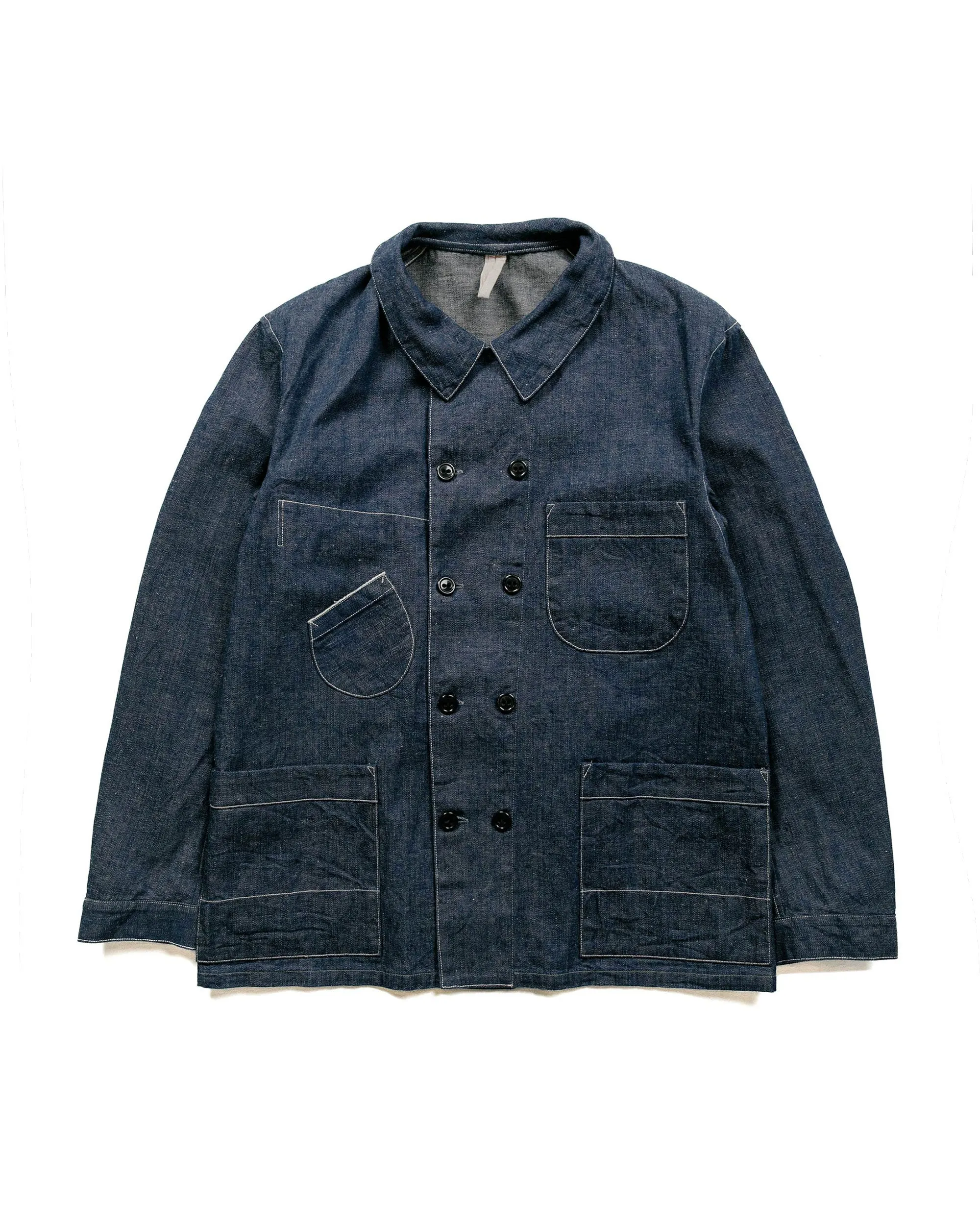 Cohérence Kees 10oz Logger Selvedge Denim Jacket Indigo sold by Lost & Found
