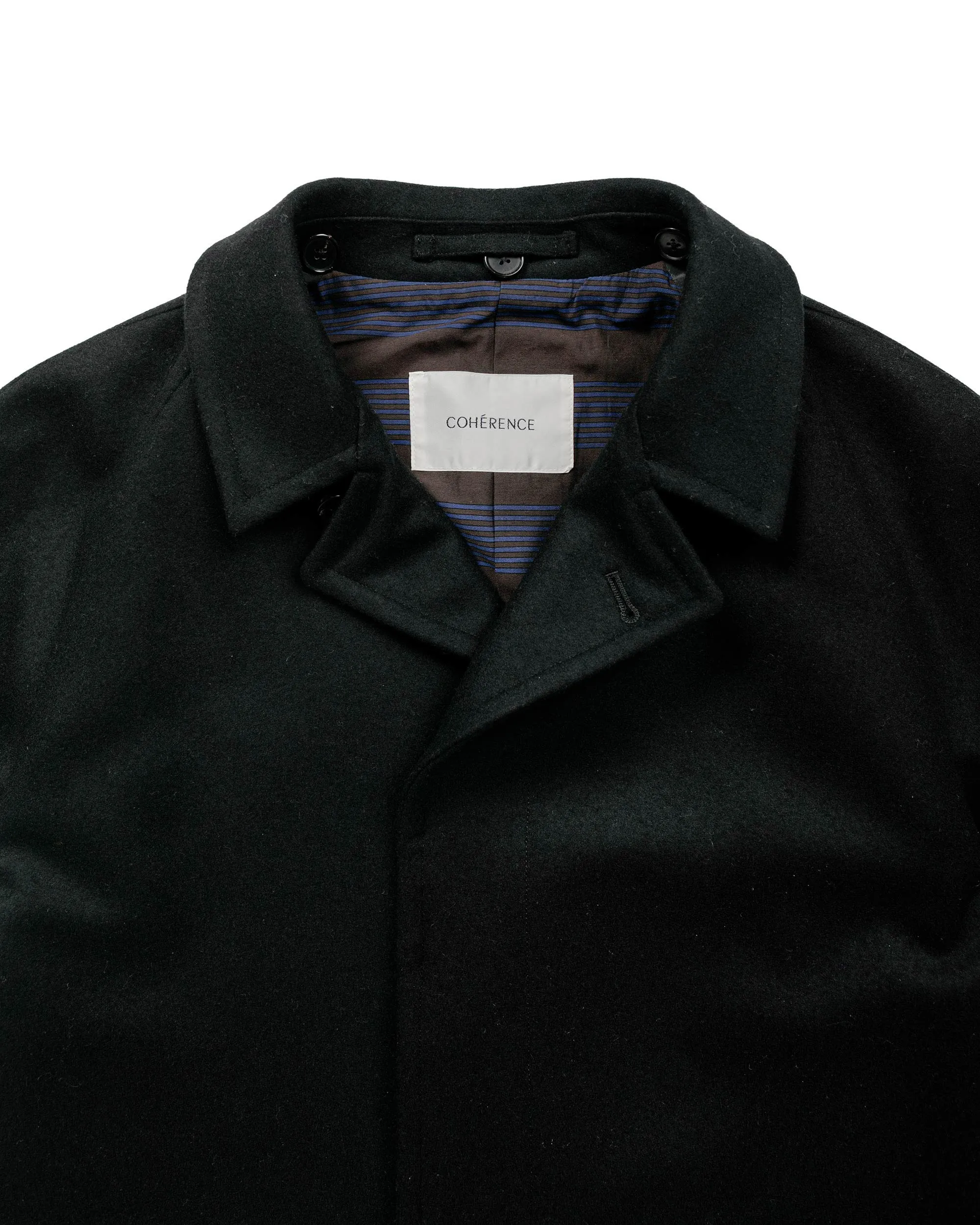 Cohérence Corb Melton Jersey Over Coat Black sold by Lost & Found product image thumbnail 5