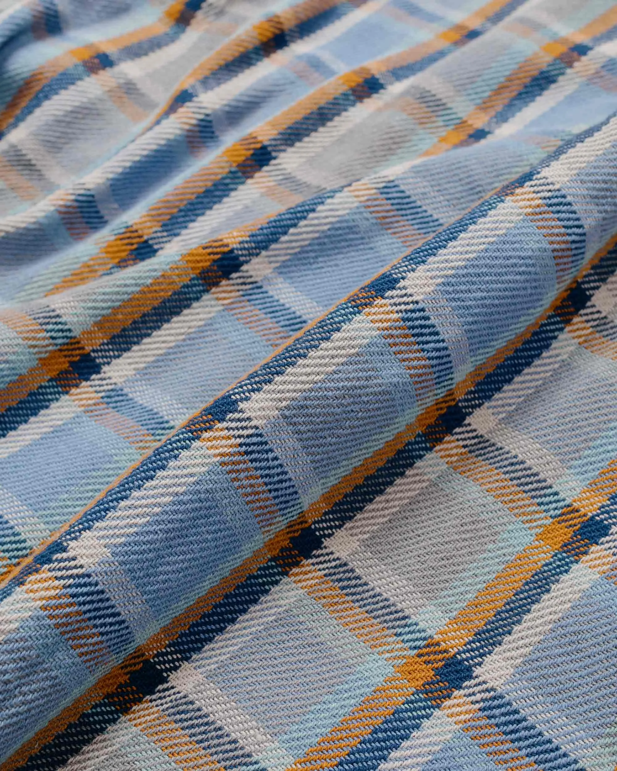 Engineered Garments BA Shirt Jacket Blue Cotton Heavy Twill Plaid sold by Lost & Found product image thumbnail 5