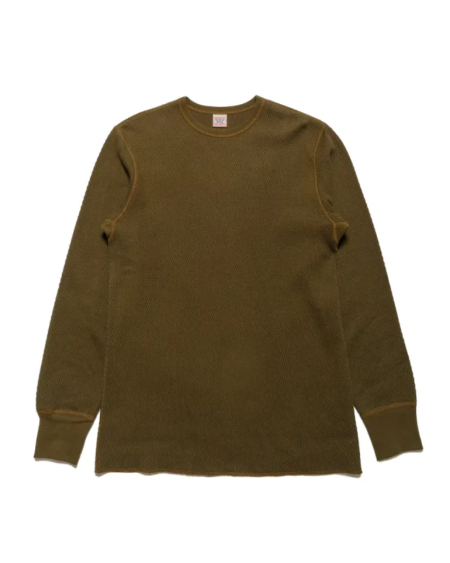 The Real McCoy's MC22109 U.S. Army Military Thermal Shirt Olive sold by Lost & Found