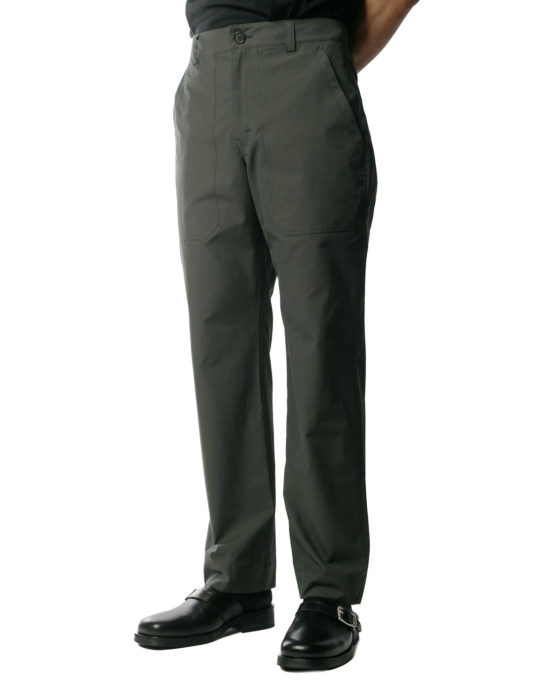Wanze Straight Leg Baker Pant Structured Cotton Green Smoke sold by Lost & Found product image thumbnail 2