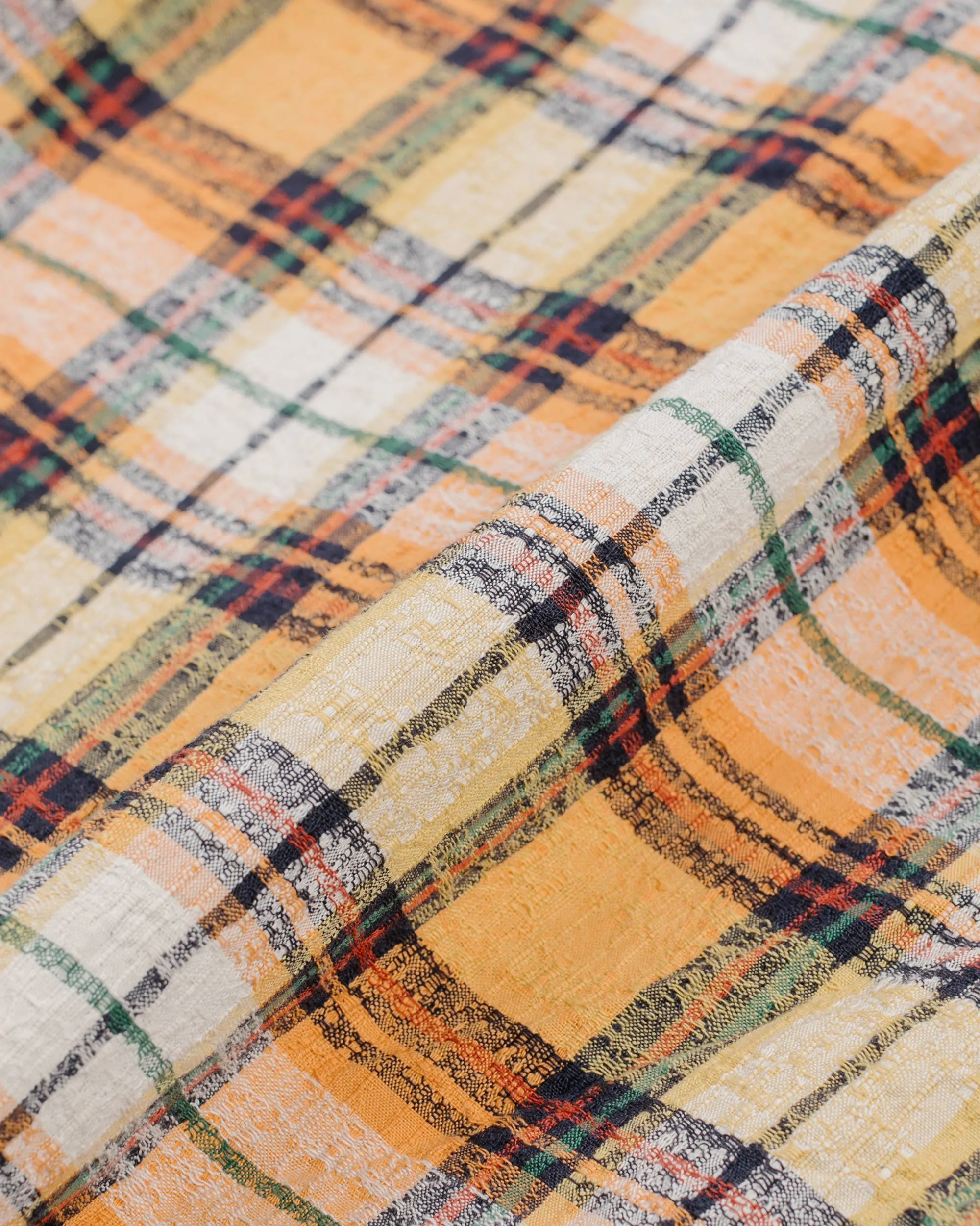 Gitman Vintage Bros. Orange Broken Dobby Plaid Shirt sold by Lost & Found product image thumbnail 5