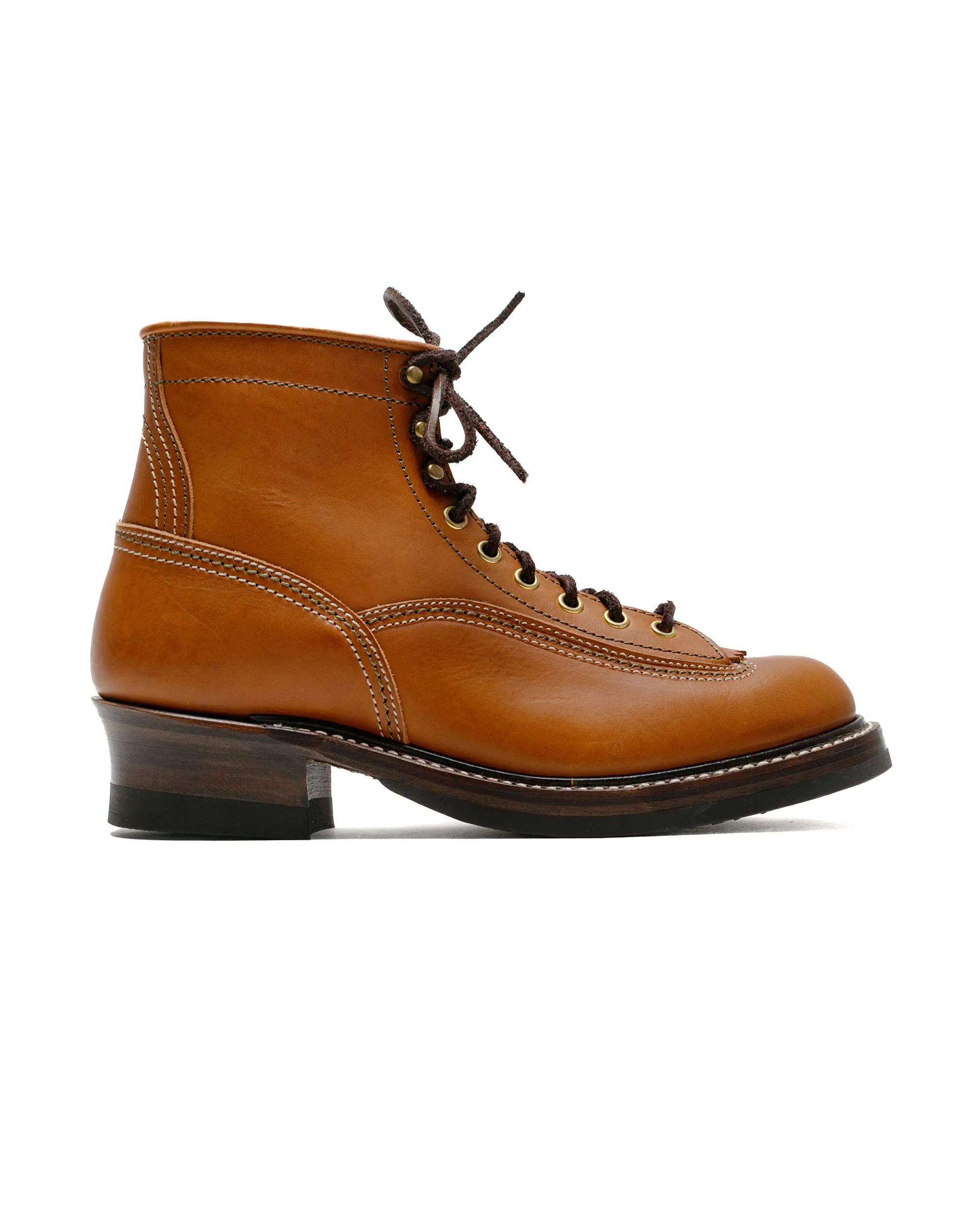 John Lofgren Bootmaker Donkey Puncher Boots Badalassi Carlo Leather Cognac sold by Lost & Found
