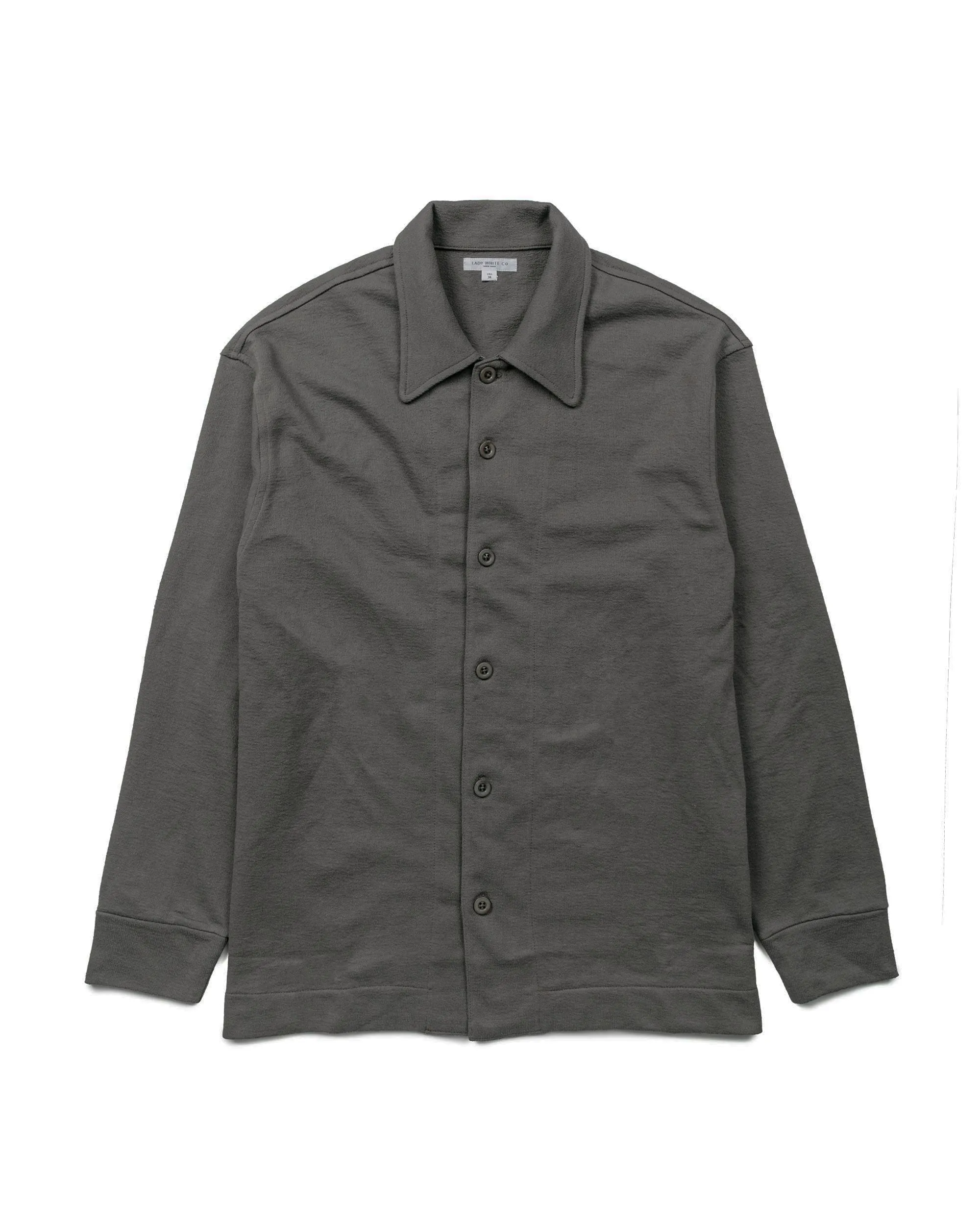 Lady White Co. Francisco Button Down Solid Grey sold by Lost & Found