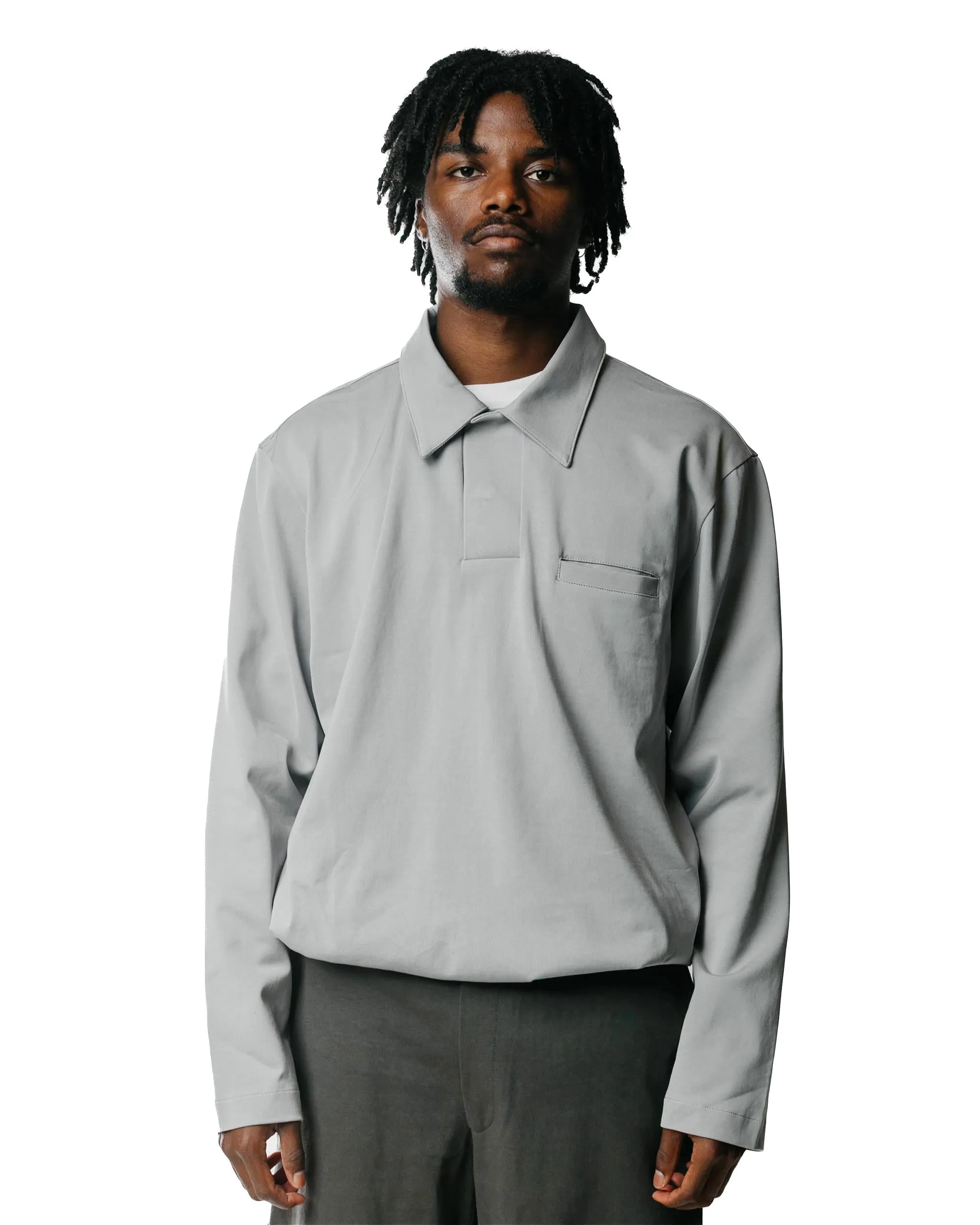 Lady White Co. L/S Richmond Polo Foggy Blue sold by Lost & Found product image thumbnail 2