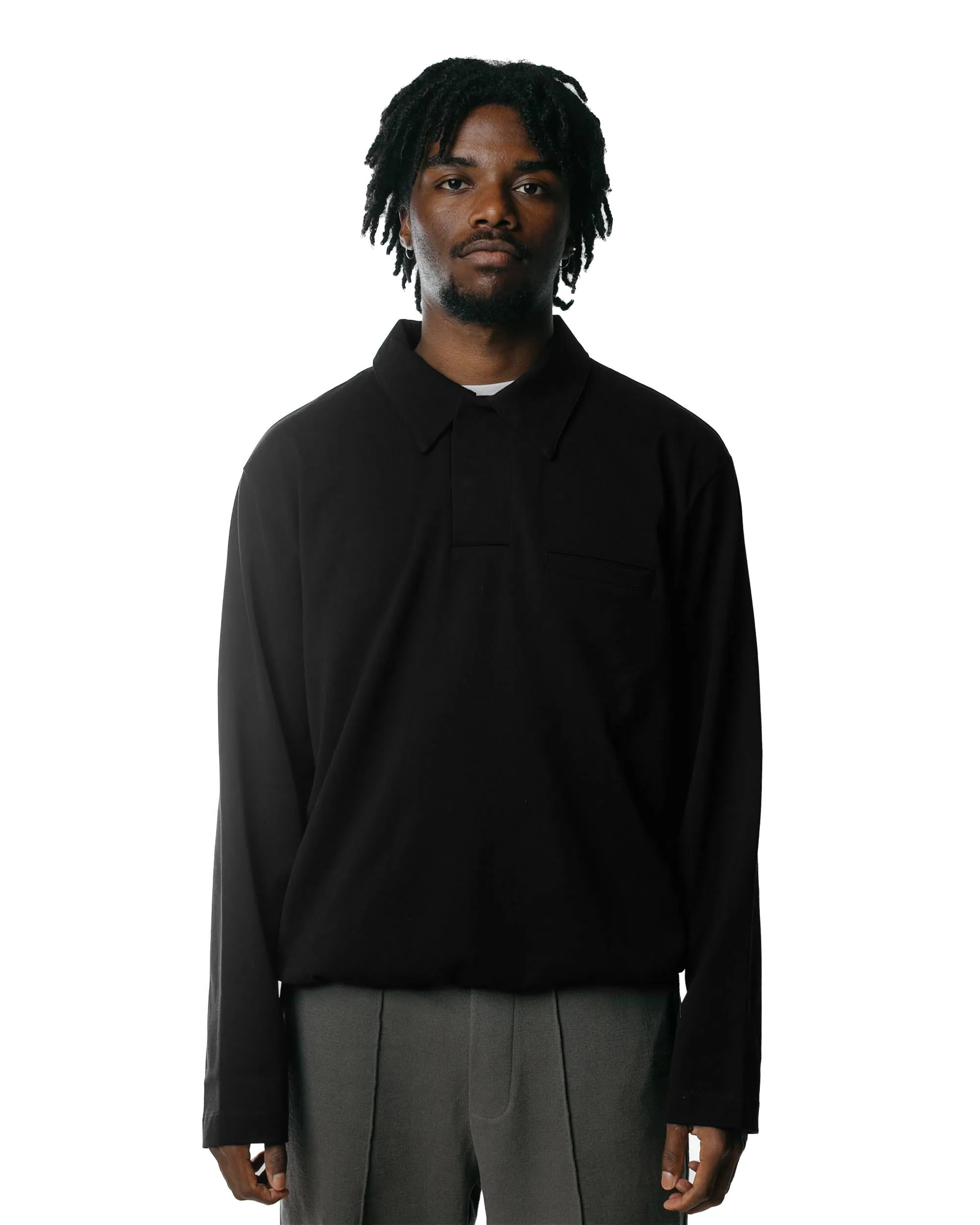 Lady White Co. L/S Richmond Polo Black sold by Lost & Found product image thumbnail 2