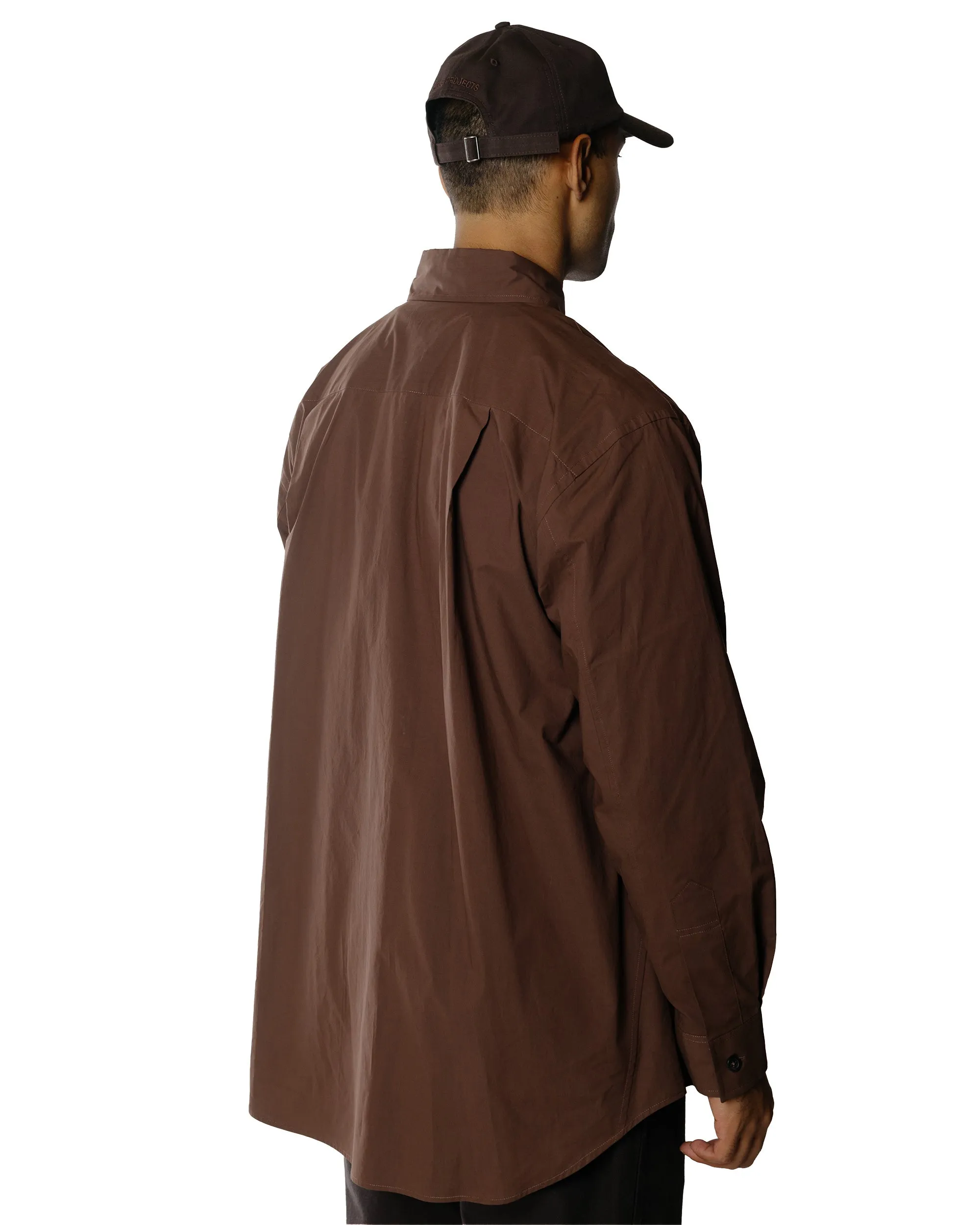 Margaret Howell Oversized Dress Shirt Matt Cotton Poplin Teak sold by Lost & Found product image thumbnail 4