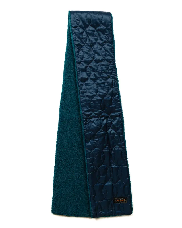 Beams Plus Muffler Boa Quilting Navy sold by Lost & Found