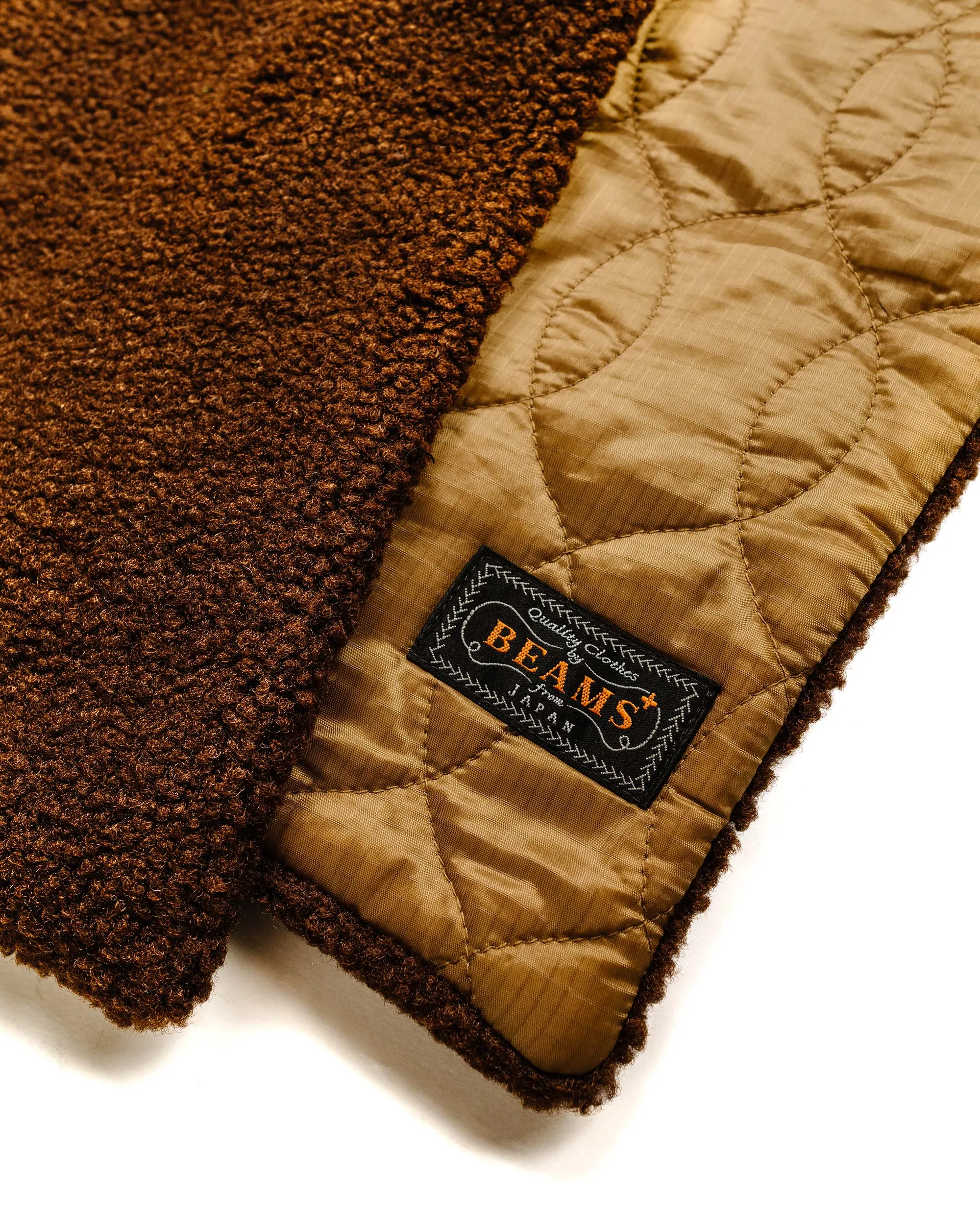 Beams Plus Muffler Boa Quilting Brown sold by Lost & Found product image thumbnail 2