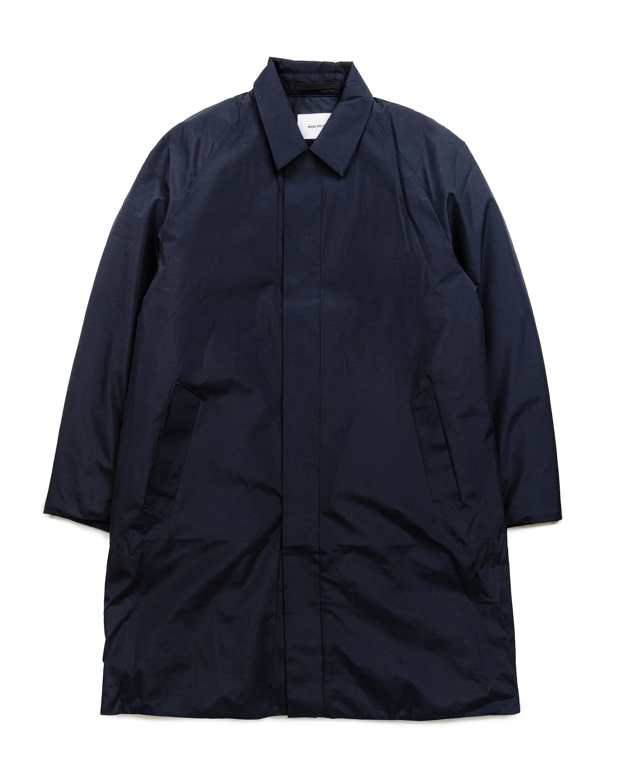 Norse Projects Vargo Gore-Tex Infinium Raglan Mac Dark Navy sold by Lost & Found