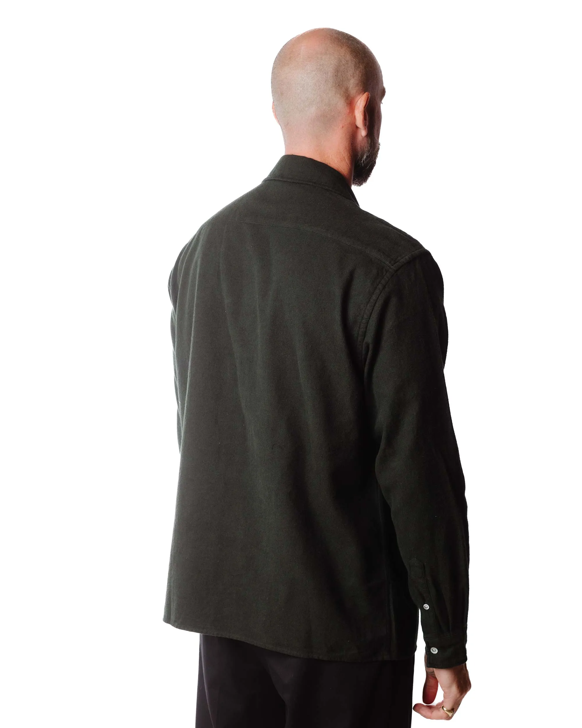 Norse Projects Carsten Organic Flannel Shirt LS Dark Green sold by Lost & Found product image thumbnail 4