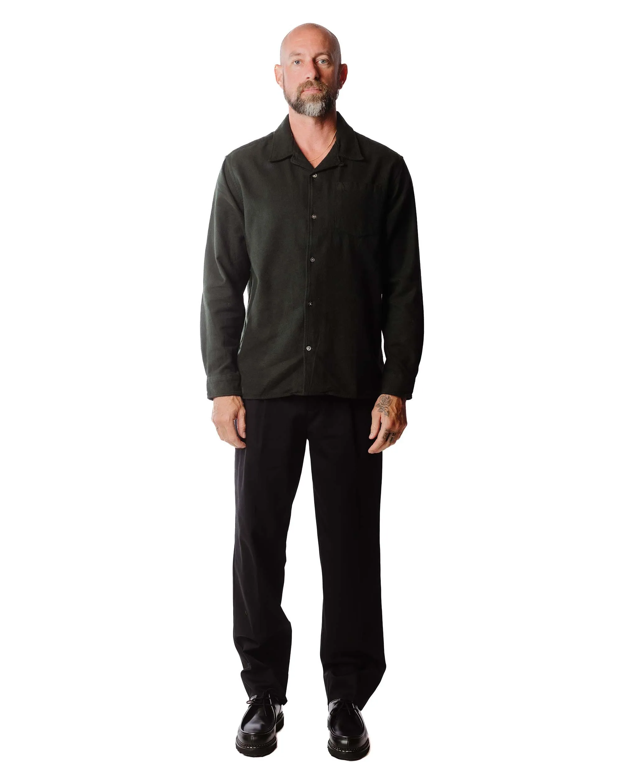 Norse Projects Carsten Organic Flannel Shirt LS Dark Green sold by Lost & Found product image thumbnail 2