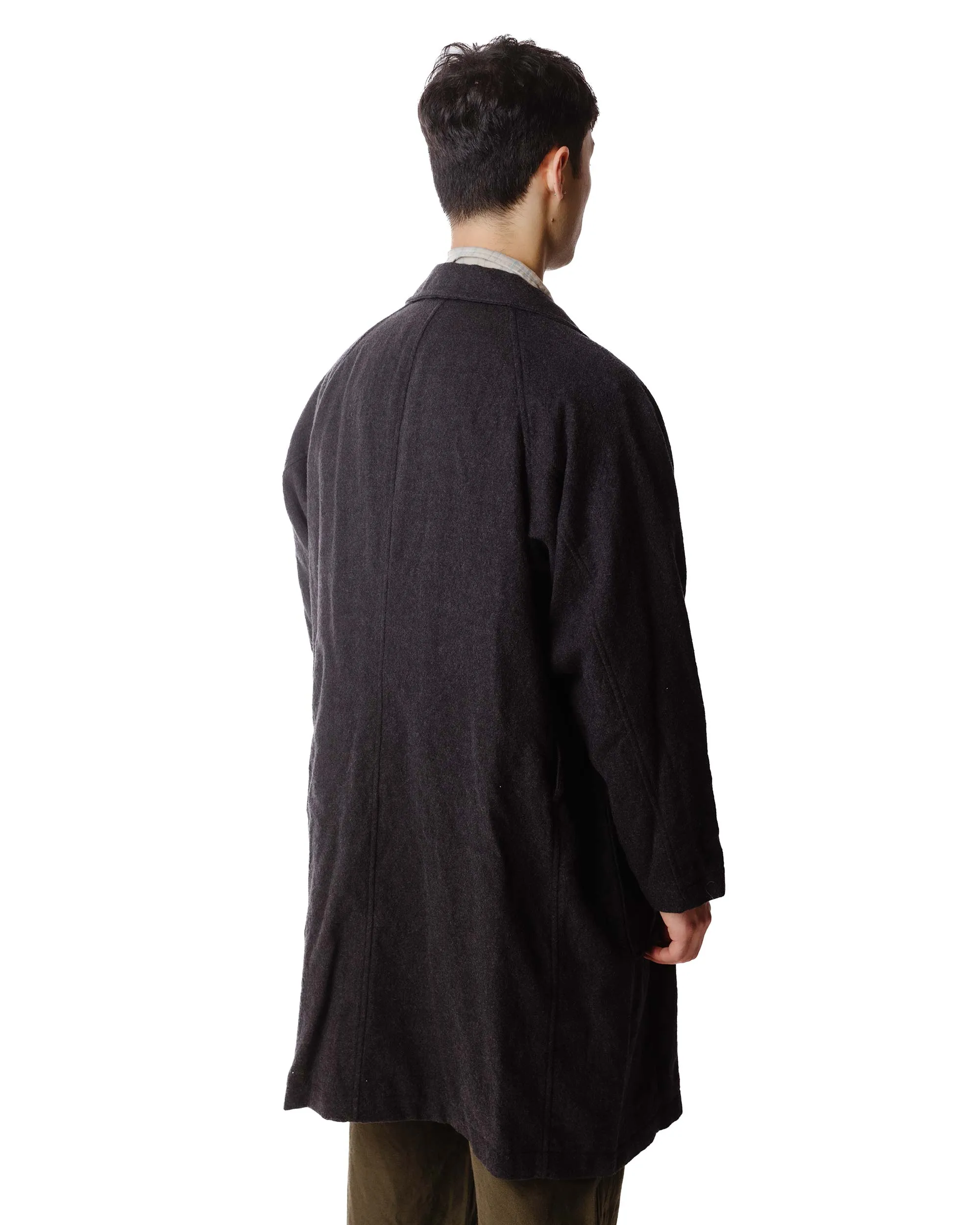 Sage de Cret Wool Twill Tumbler Balmacaan Coat With Belt Charcoal sold by Lost & Found product image thumbnail 4