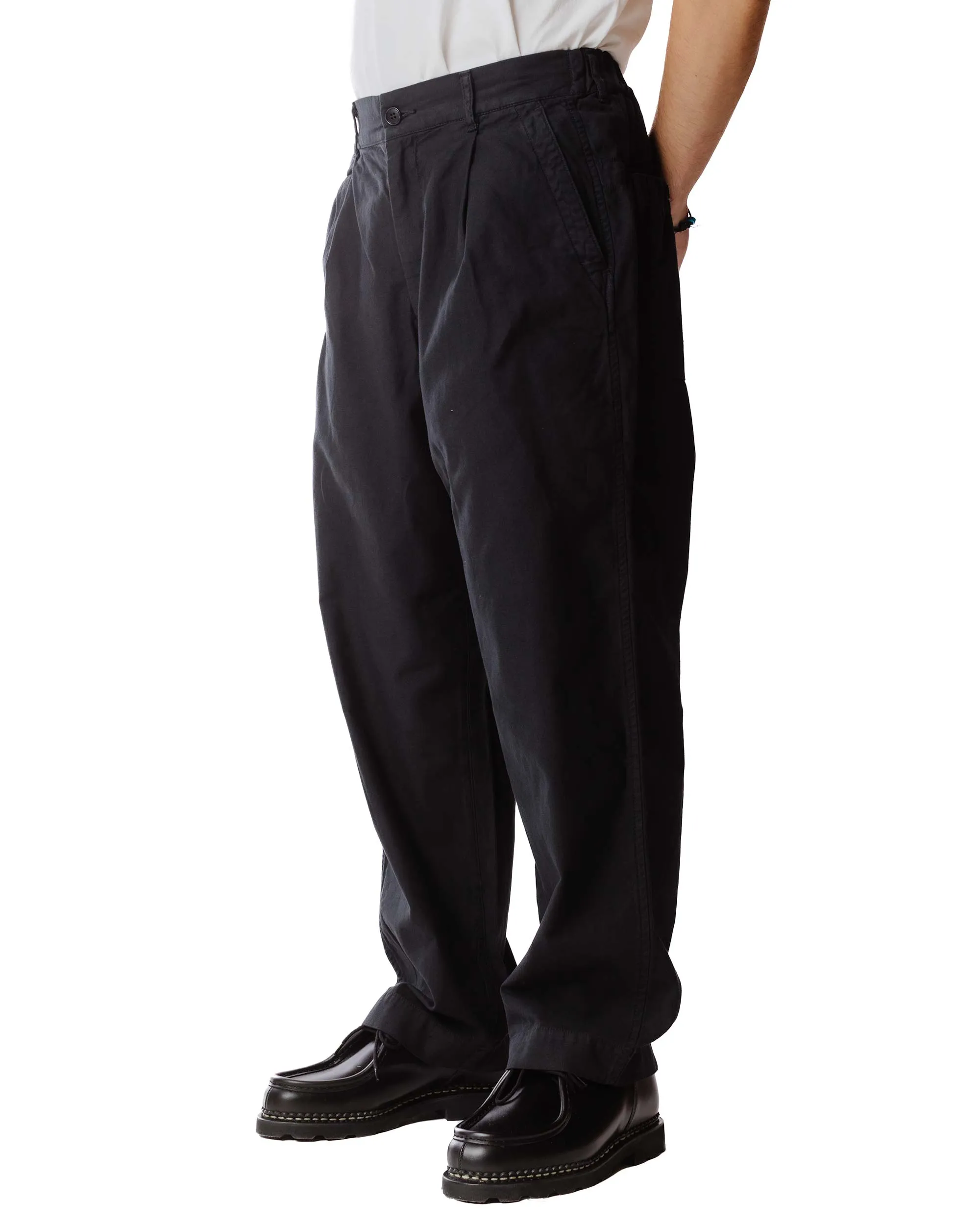 Sage de Cret Cotton/Linen Satin Back Crepe Pleated Wide Pants Black sold by Lost & Found product image thumbnail 3