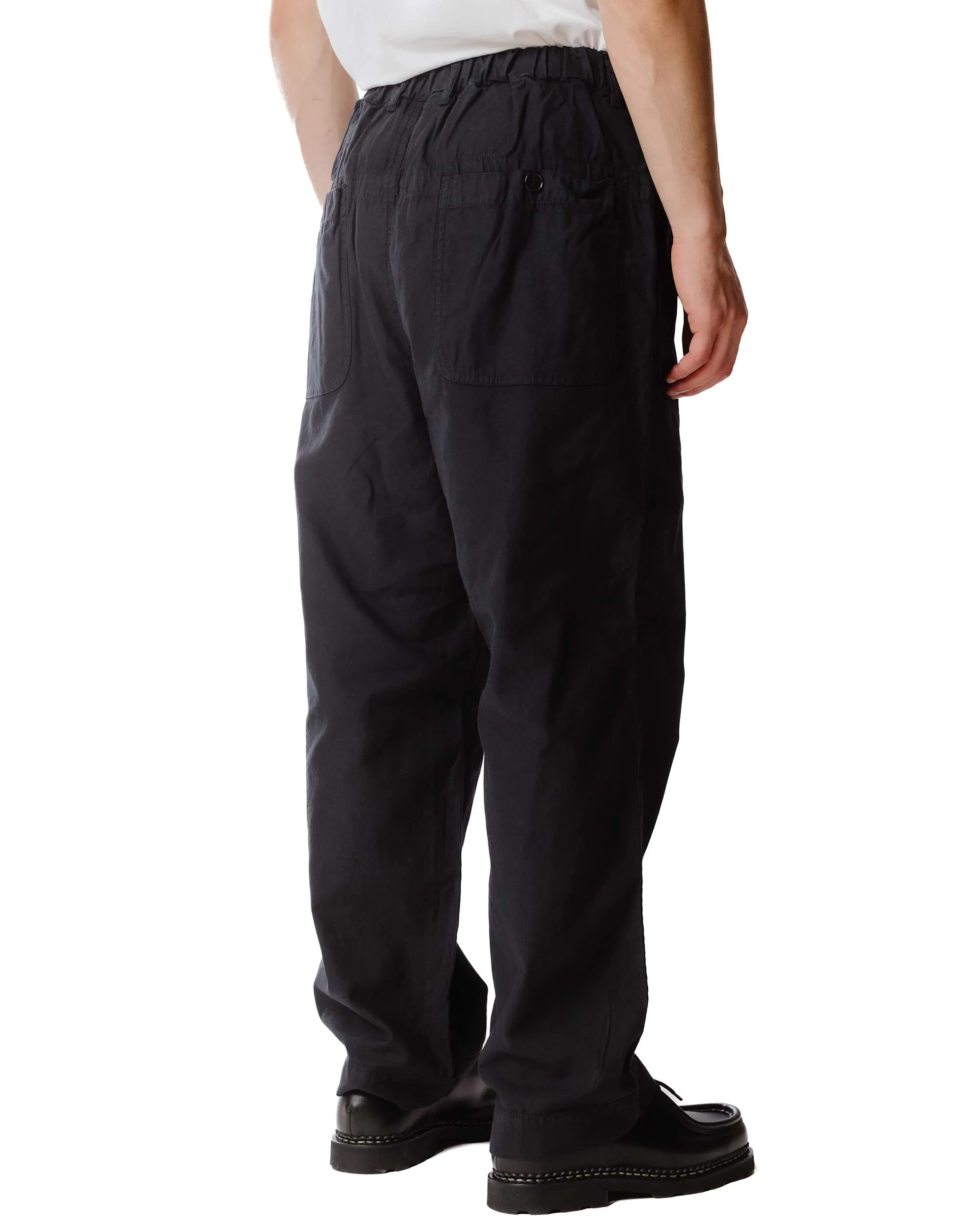 Sage de Cret Cotton/Linen Satin Back Crepe Pleated Wide Pants Black sold by Lost & Found product image thumbnail 4