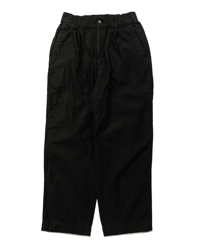 Sage de Cret Cotton/Linen Satin Back Crepe Pleated Wide Pants Black sold by Lost & Found