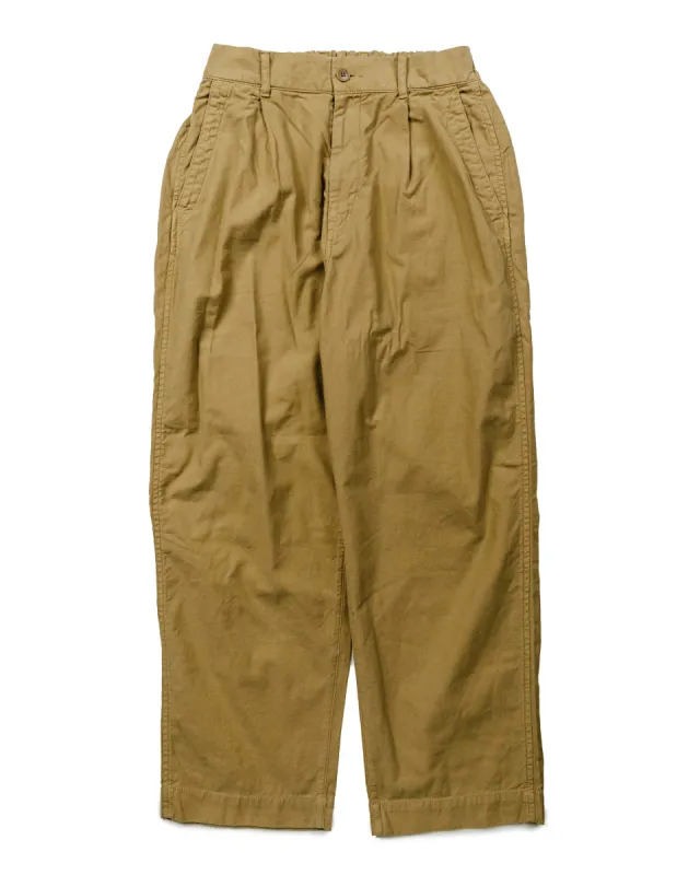 Sage de Cret Cotton/Linen Satin Back Crepe Pleated Wide Pants Beige sold by Lost & Found