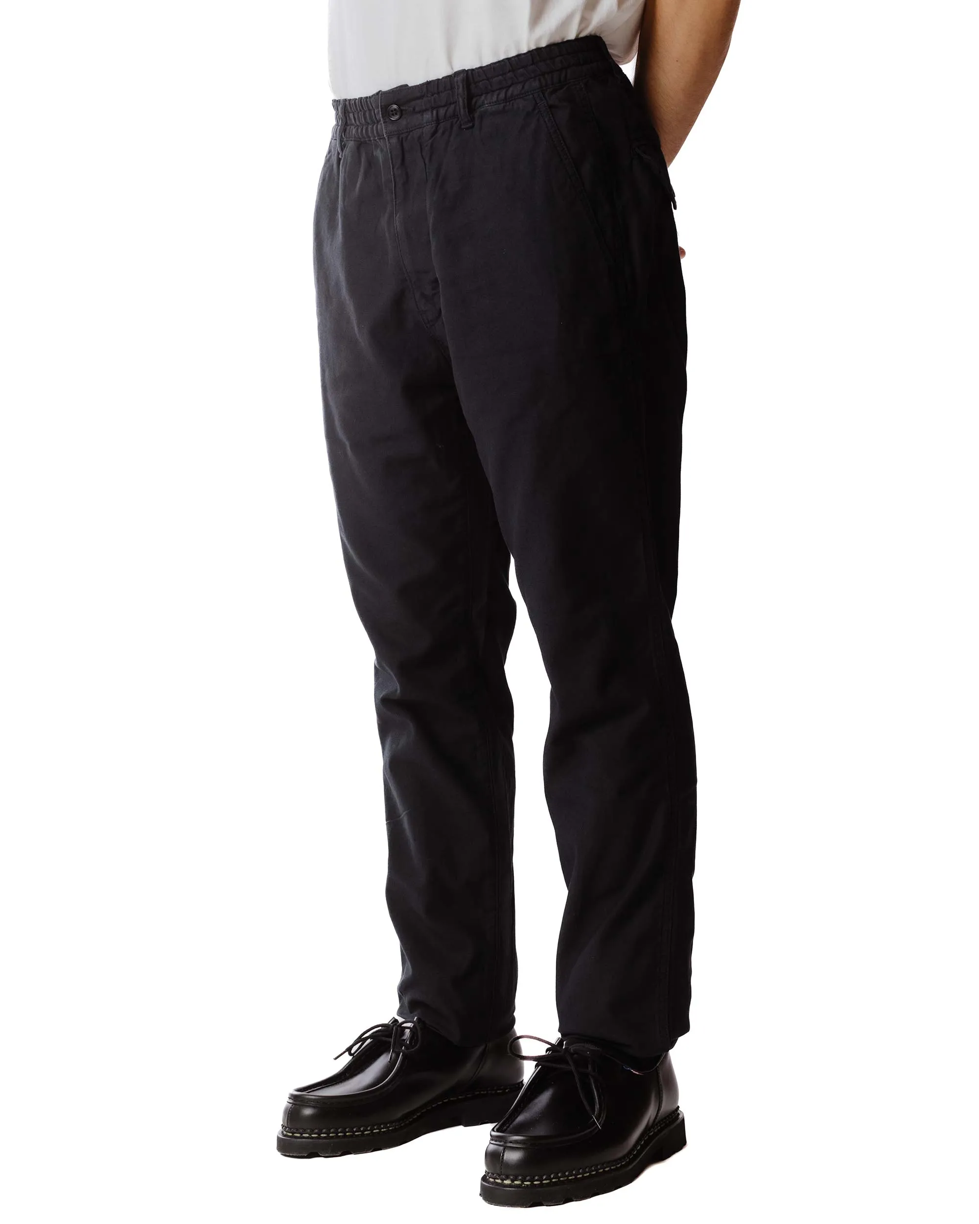 Sage de Cret Cotton/Linen Satin Back Crepe Tapered Pants Black sold by Lost & Found product image thumbnail 3