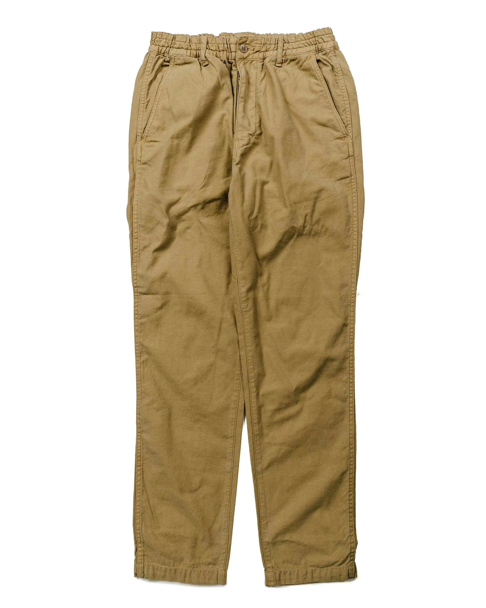 Sage de Cret Cotton/Linen Satin Back Crepe Tapered Pants Beige sold by Lost & Found