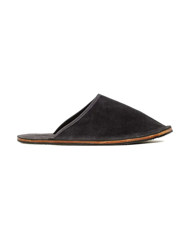 Viberg Slide Storm Grey Janus Calf Suede sold by Lost & Found