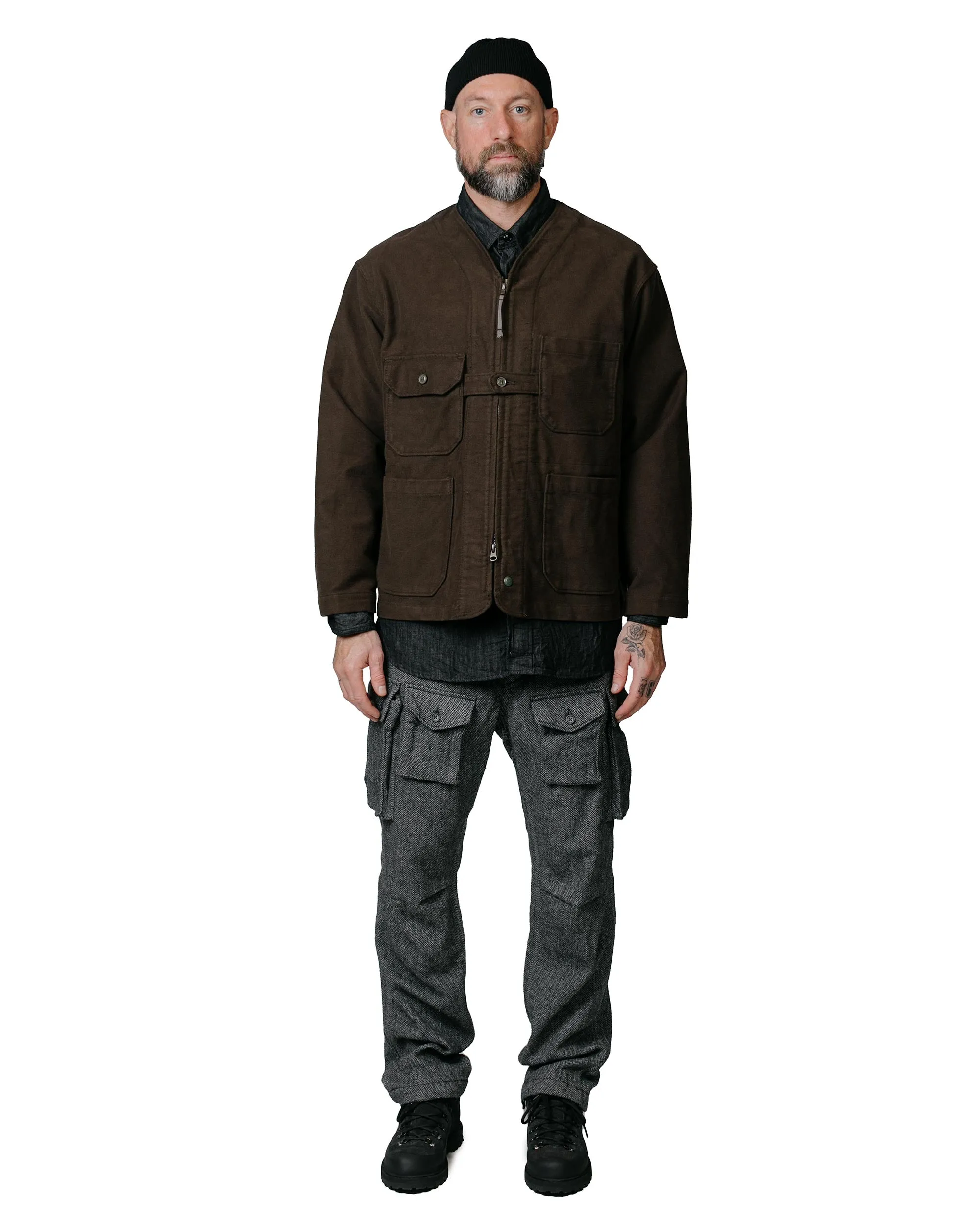 Engineered Garments FA Pant Grey Poly Wool Herringbone sold by Lost & Found product image thumbnail 4