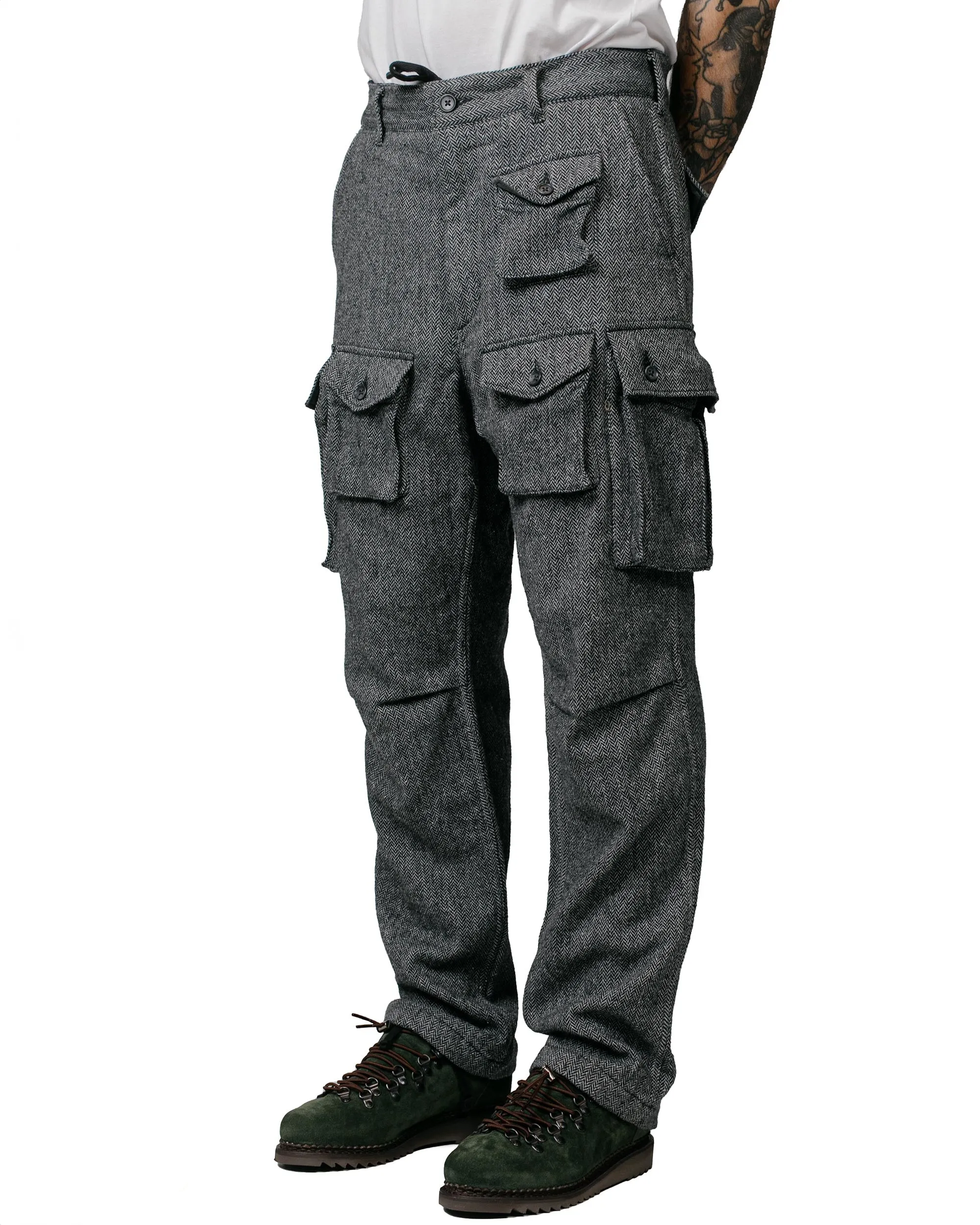 Engineered Garments FA Pant Grey Poly Wool Herringbone sold by Lost & Found product image thumbnail 2