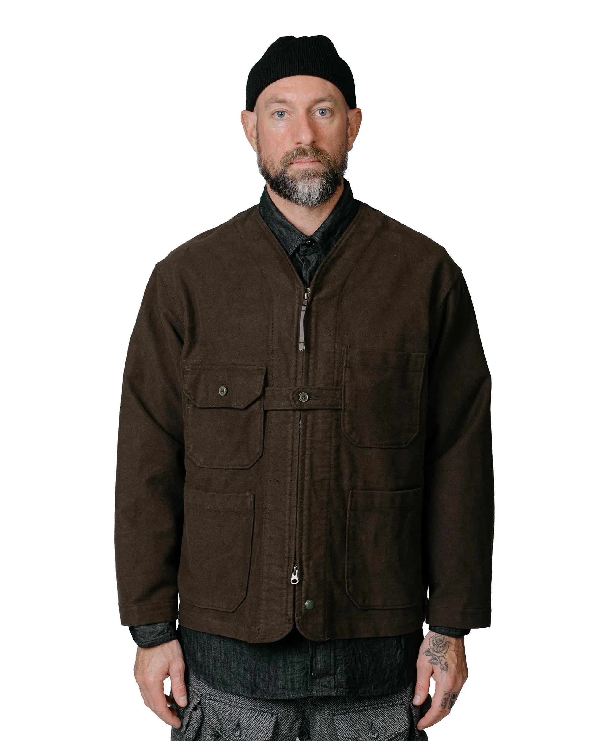 Engineered Garments Shooting Jacket Olive Cotton Moleskin sold by Lost & Found product image thumbnail 2