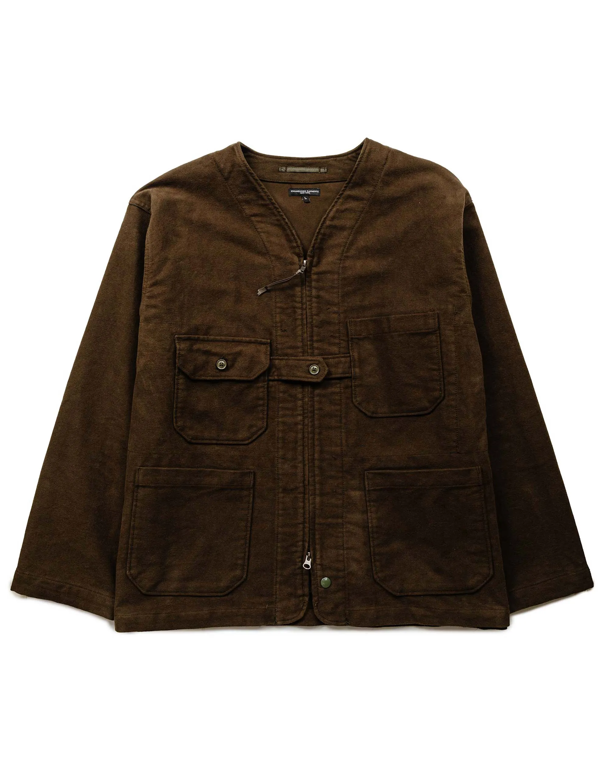 Engineered Garments Shooting Jacket Olive Cotton Moleskin sold by Lost & Found
