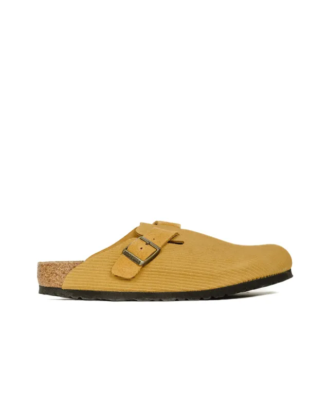 Birkenstock Boston Cork Brown Suede Corduroy sold by Lost & Found