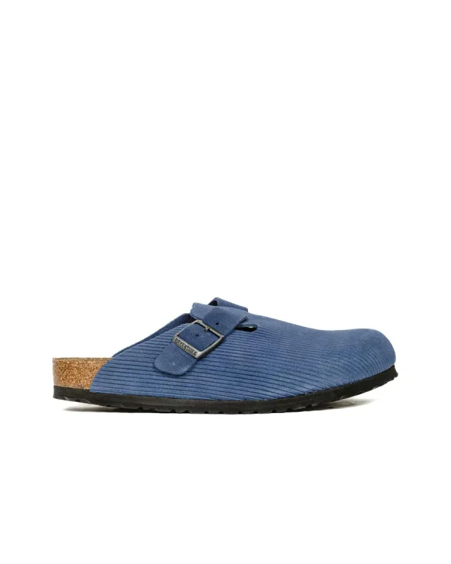 Birkenstock Boston Indigo Blue Suede Corduroy sold by Lost & Found
