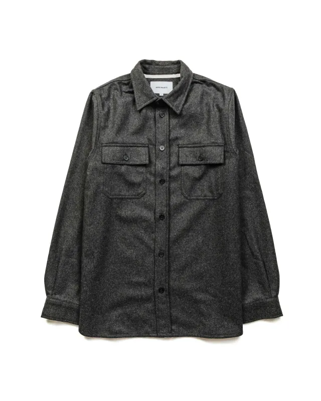 Norse Projects Silas Wool Charcoal Melange sold by Lost & Found