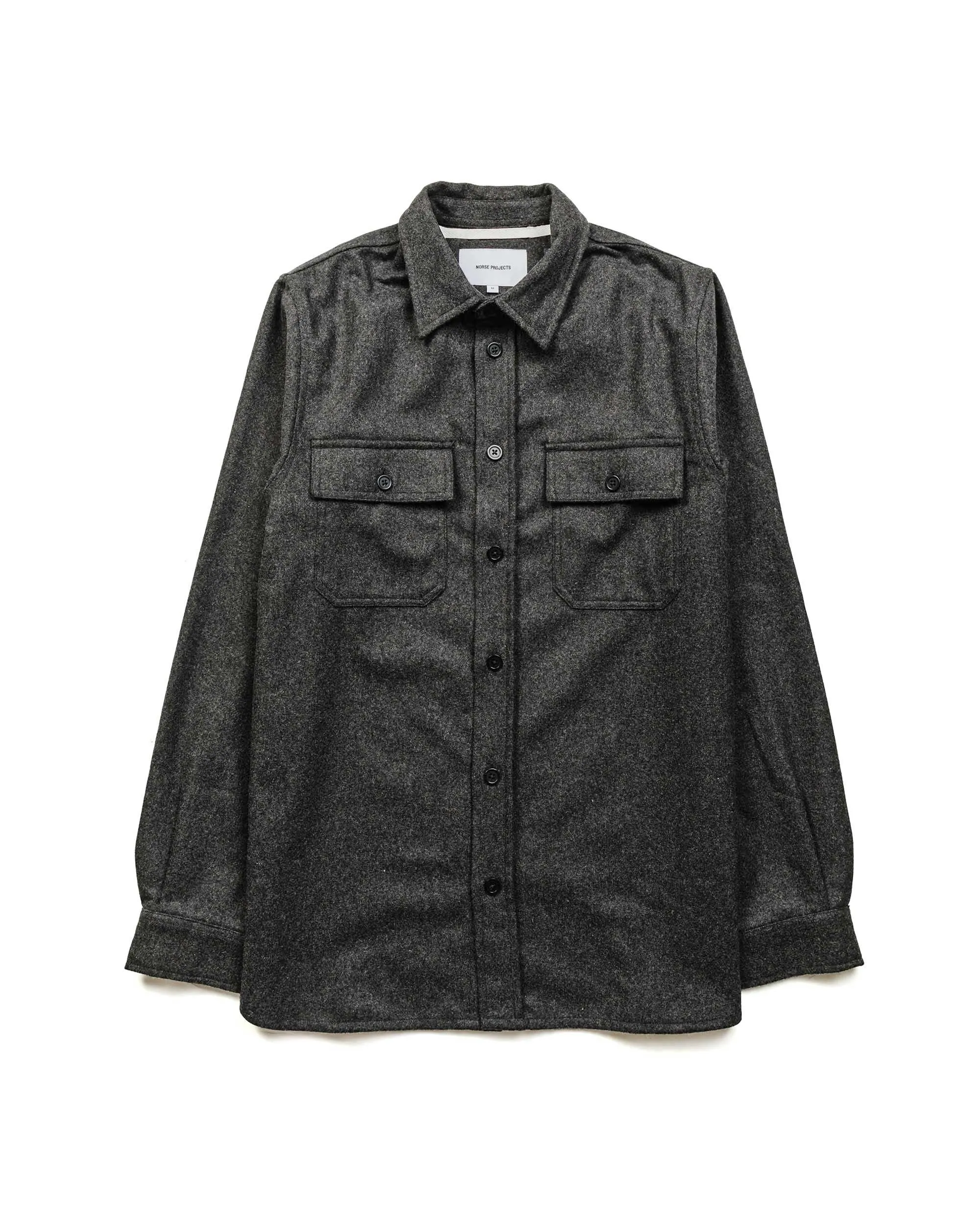 Norse Projects Silas Wool Charcoal Melange sold by Lost & Found