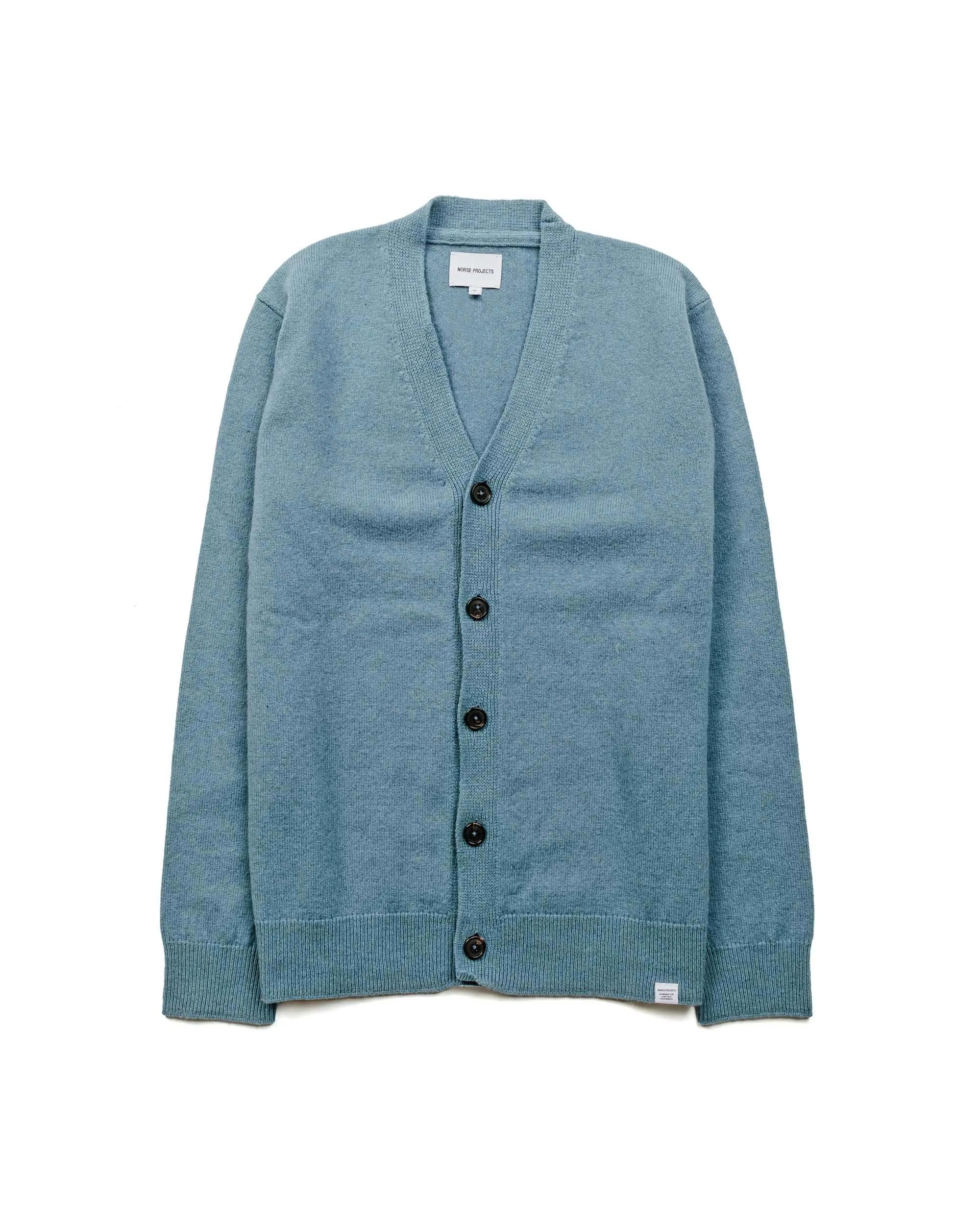 Norse Projects Adam Lambswool Light Stone Blue sold by Lost & Found