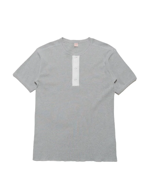 The Real McCoy's MC23022 Union Henley Undershirt S/S Medium Grey sold by Lost & Found
